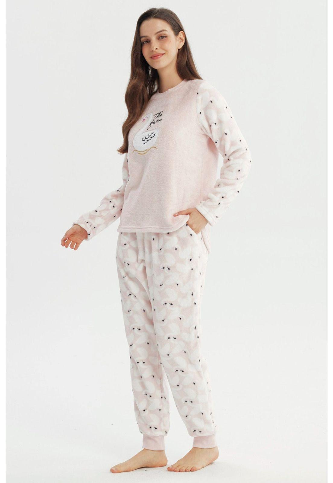 Pijama Mujer Pijama Polera Y Pantalón Rosado - V-2