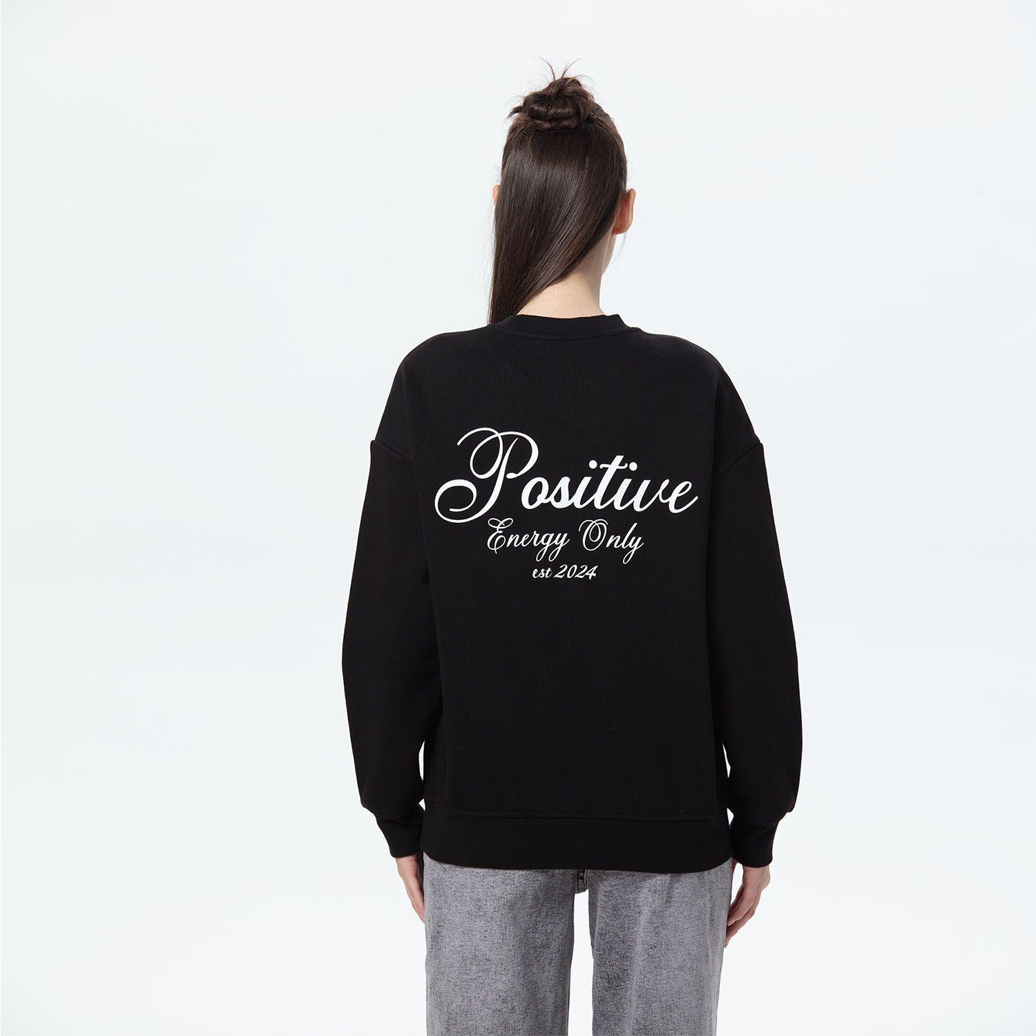 Polerón Mujer Oversize Print Negro Fsp II-2