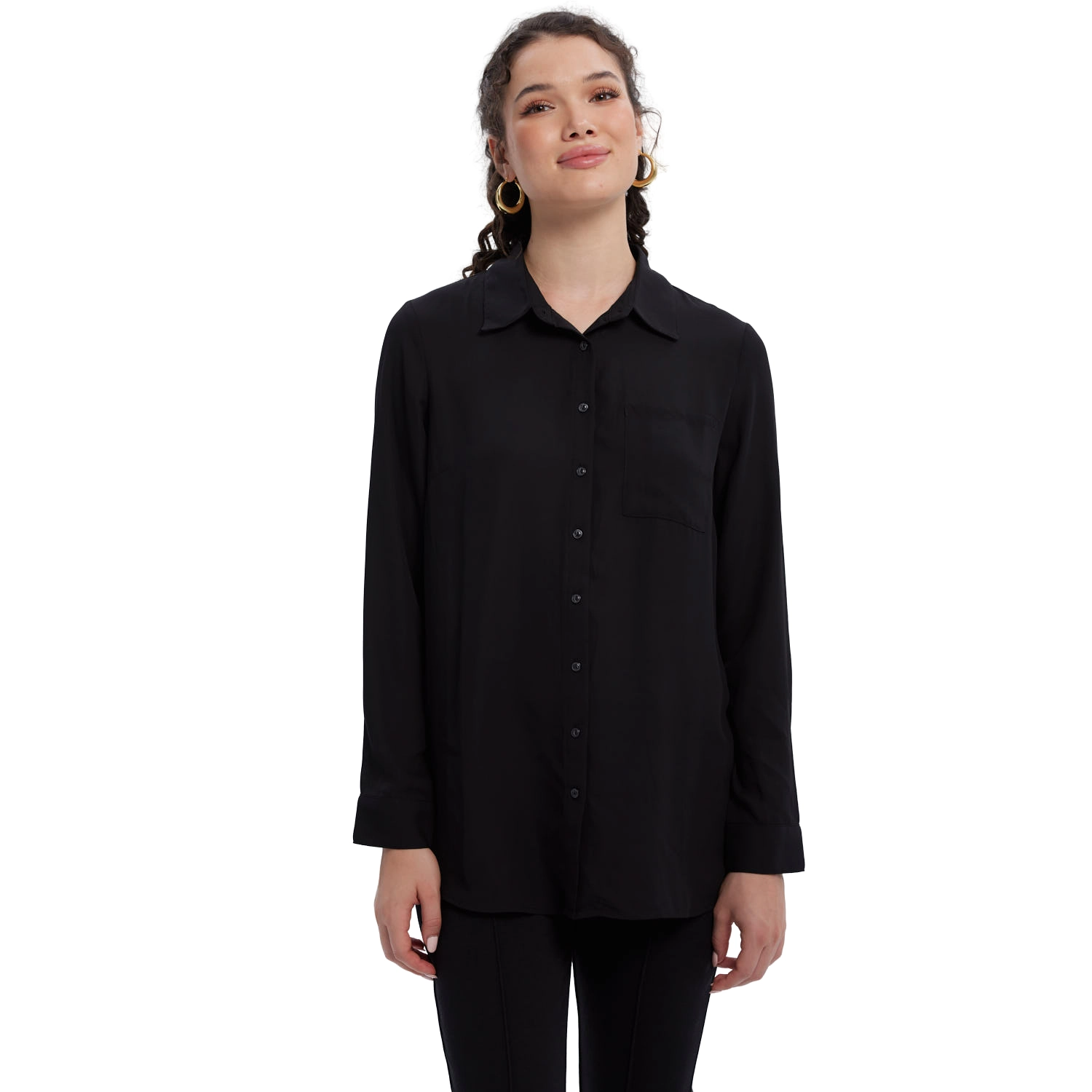 Blusa Mujer Abotonada Negro II-1