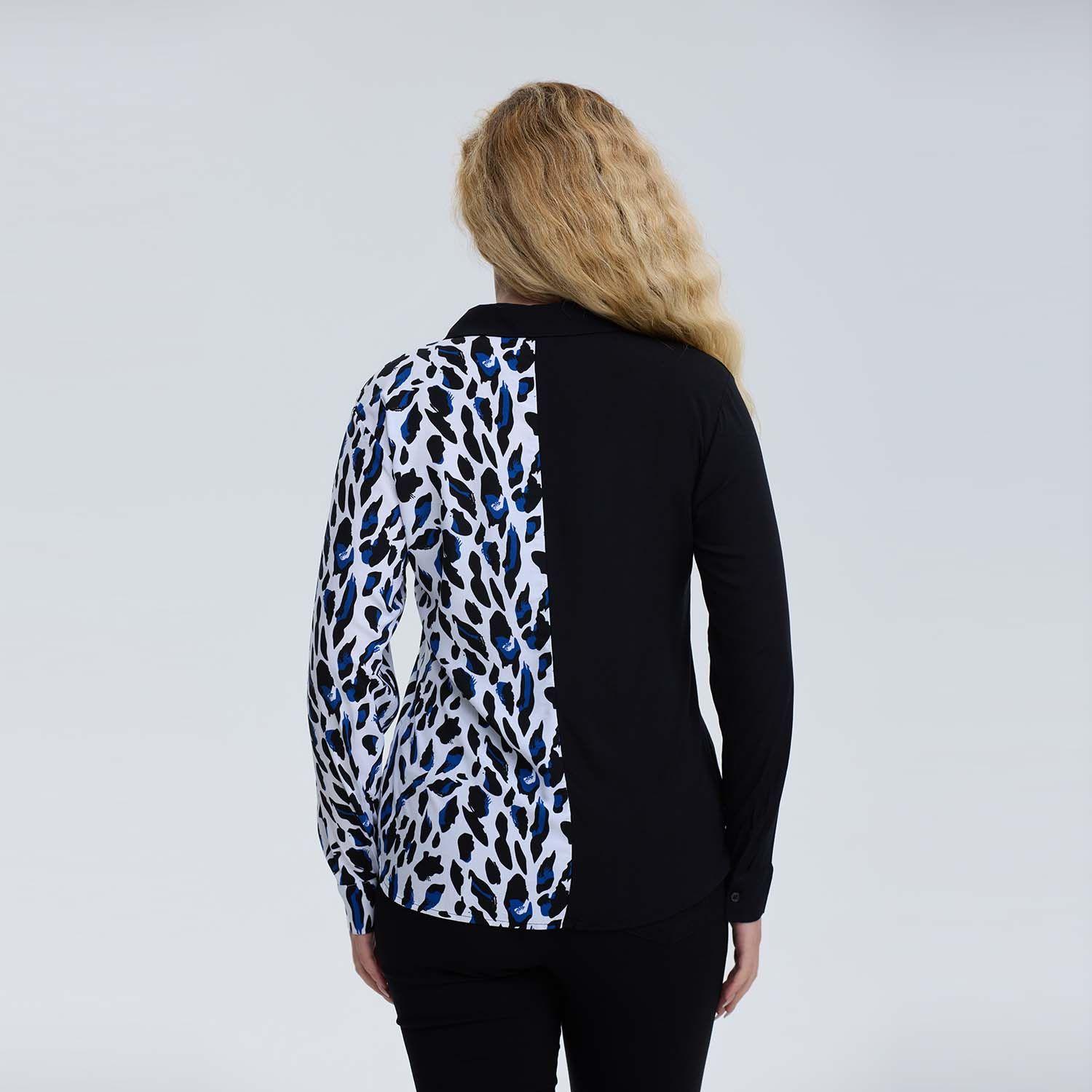 Blusa Mujer Abotónada Negro-2