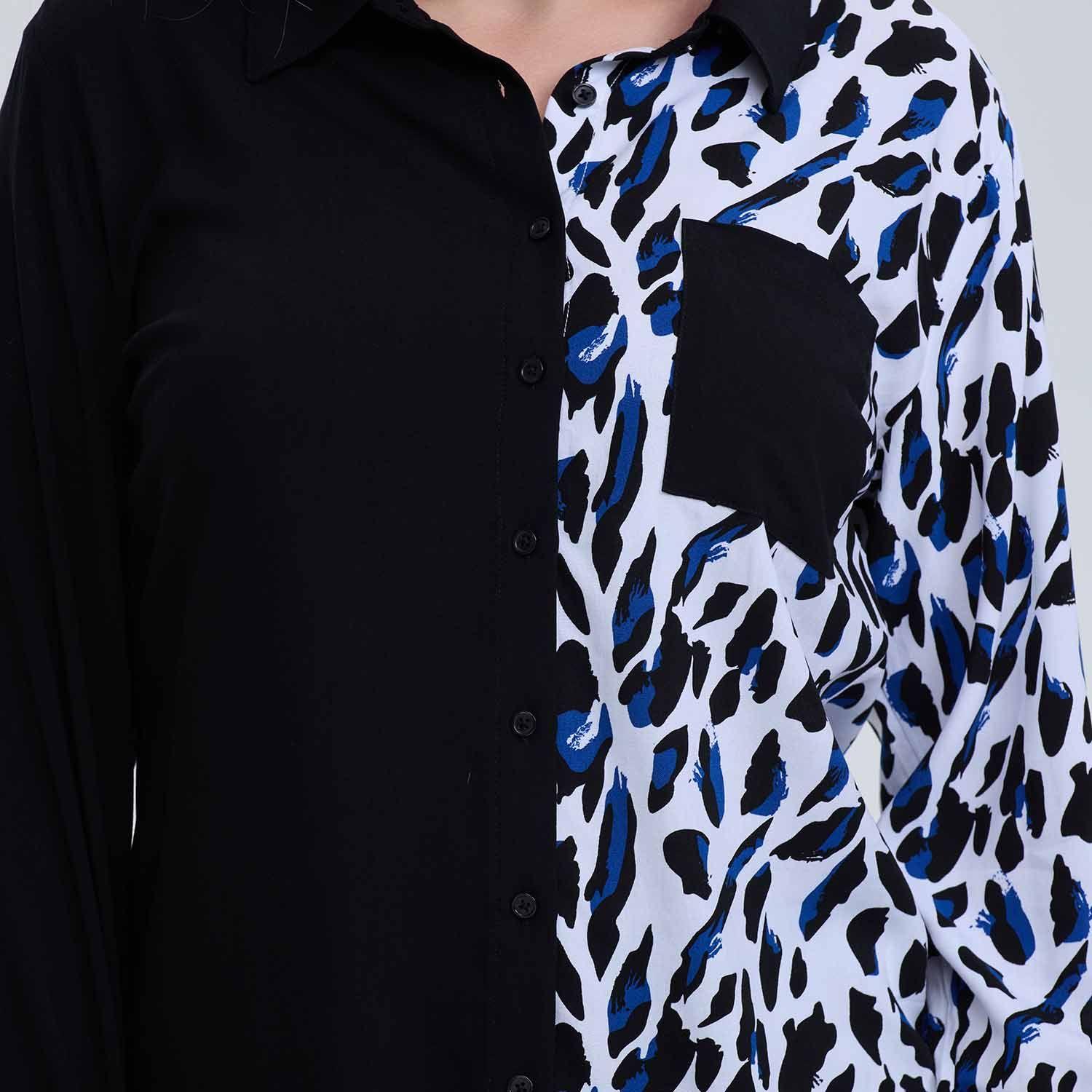 Blusa Mujer Abotónada Negro-3