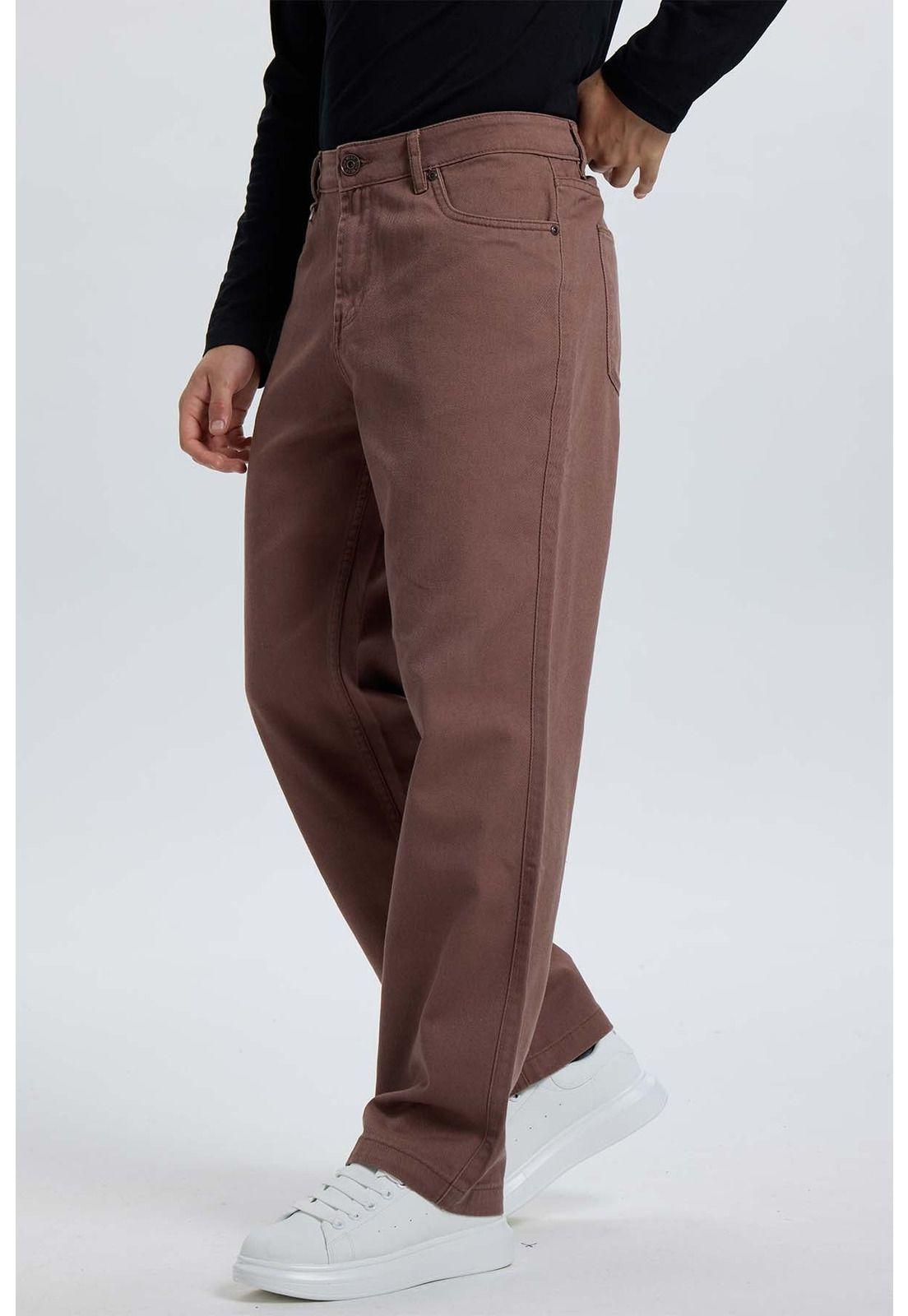 Jeans Hombre Baggy Café-1