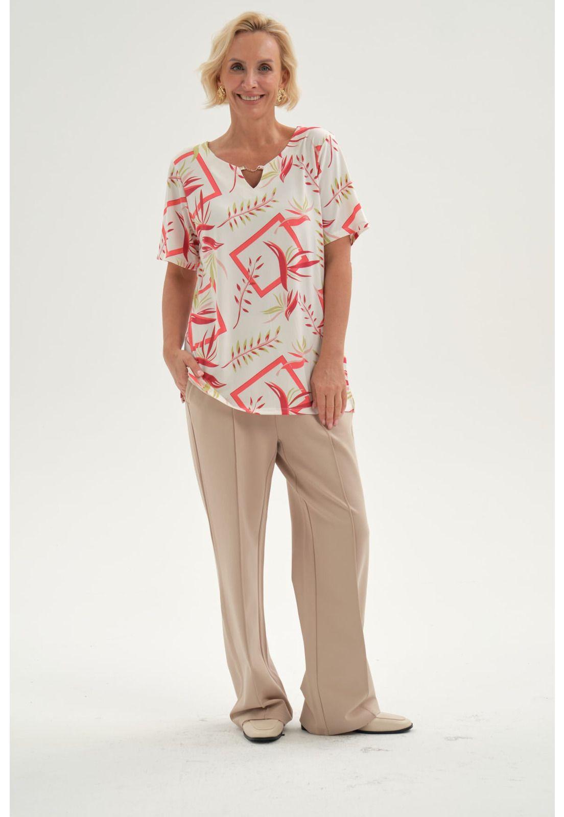 Polera Mujer Full Estampado Aplicación Crudo-3