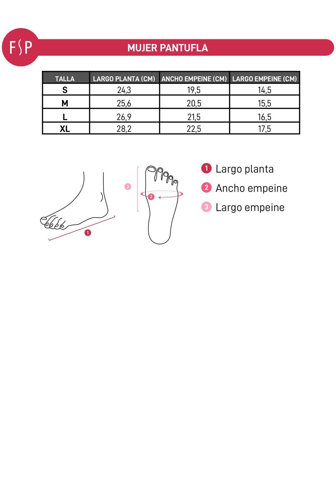 Pantufla Mujer Estampada Fucsia-2