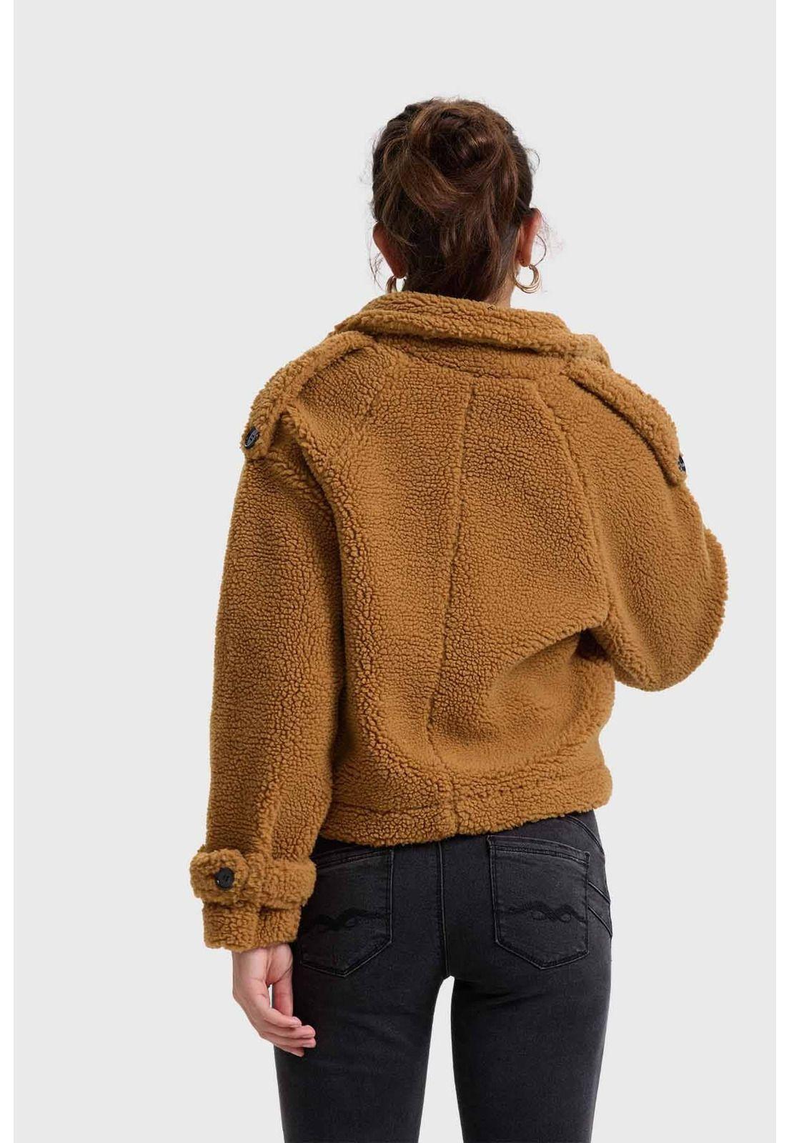 Chaqueta Mujer Polar Camel-2