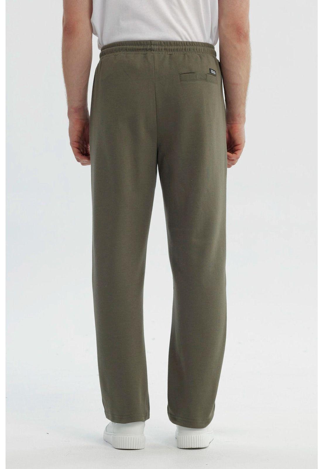 Pantalón Buzo Hombre Slim Verde Militar-2