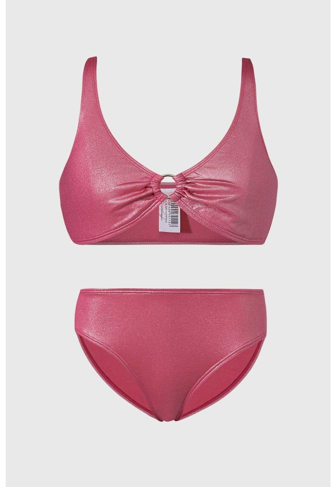 Traje De Baño Niña Bikini Fucsia-0