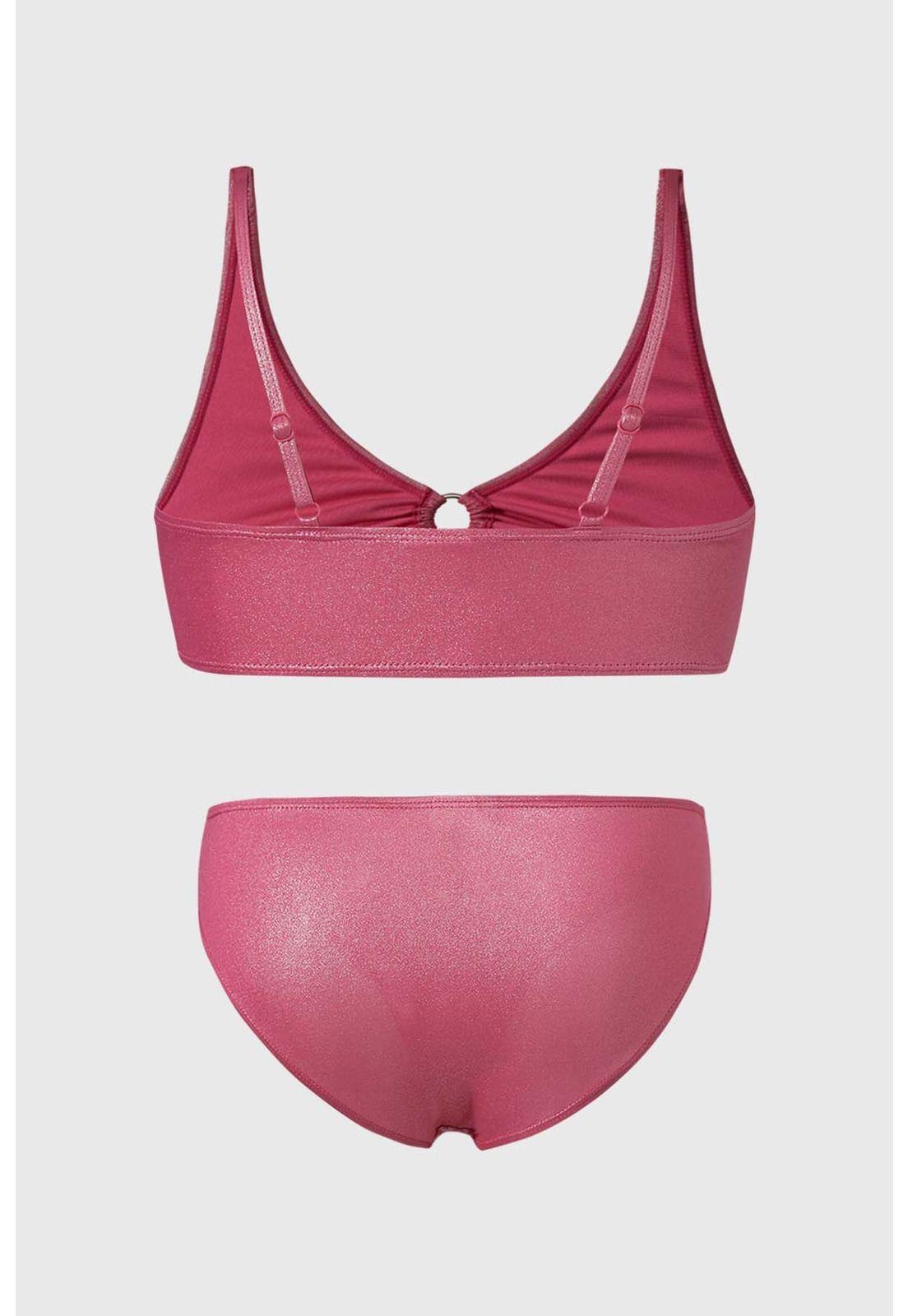 Traje De Baño Niña Bikini Fucsia-1