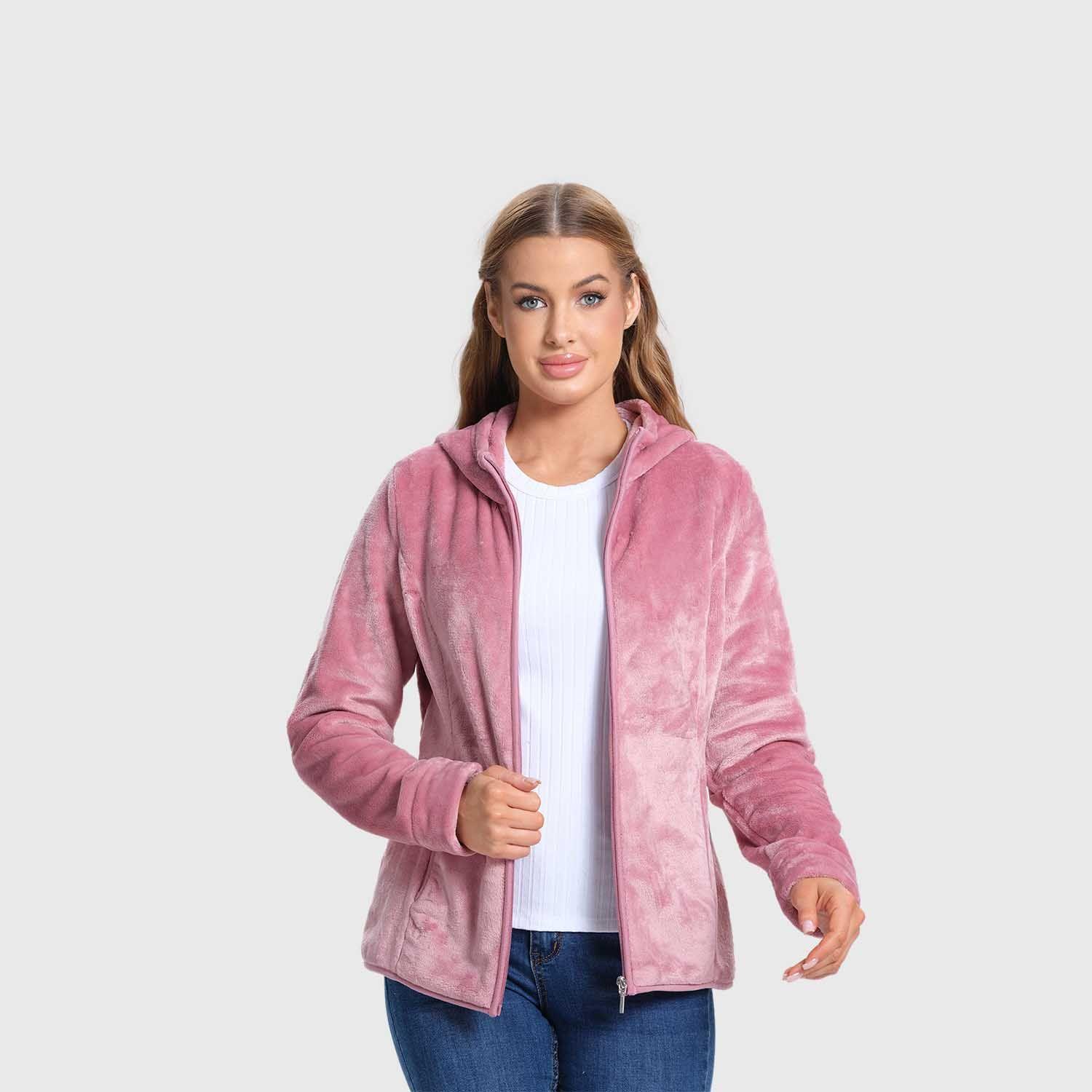 Polar Mujer Básico Full Zipper Lila-1