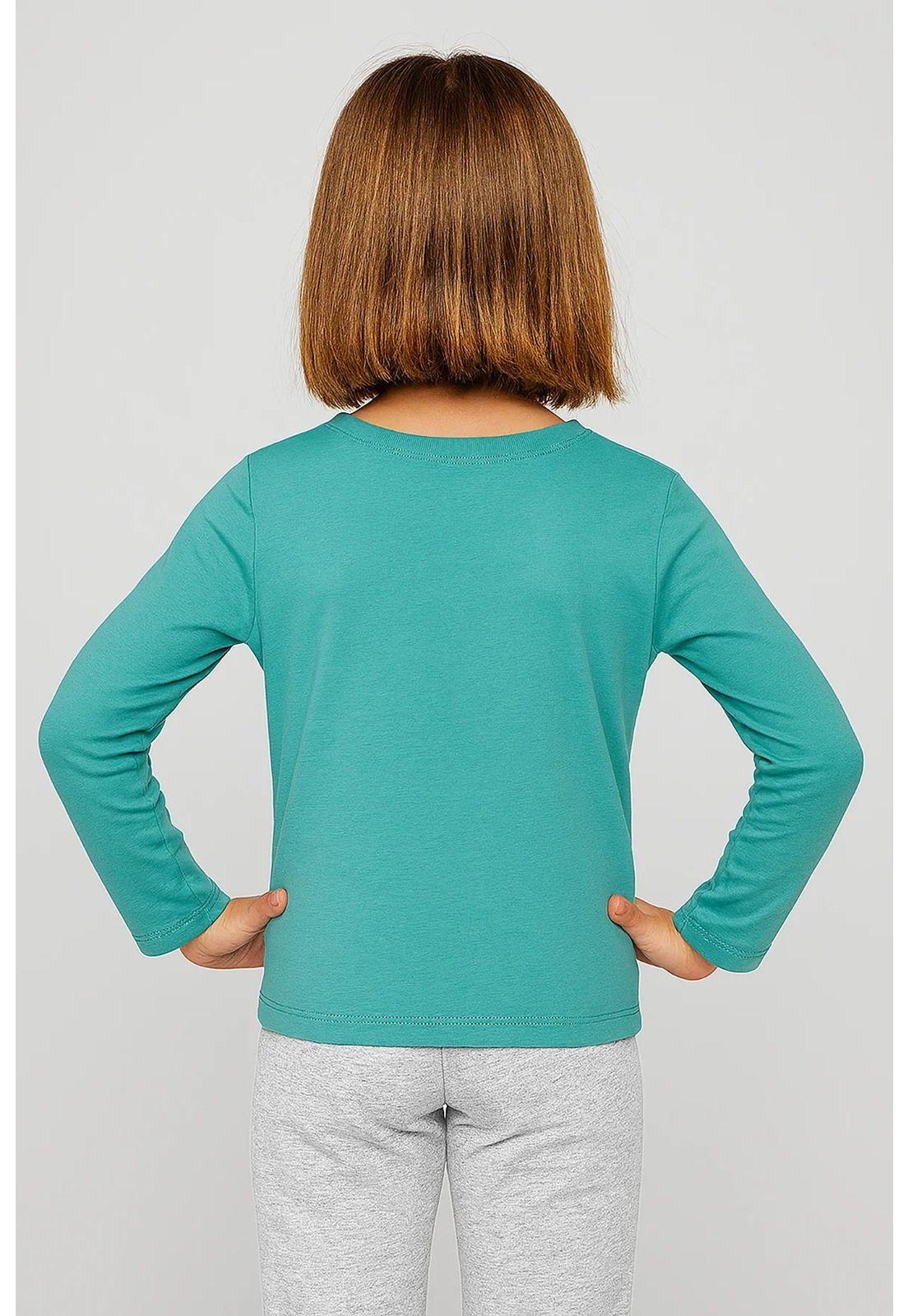 Polera Niña Print Turquesa-1