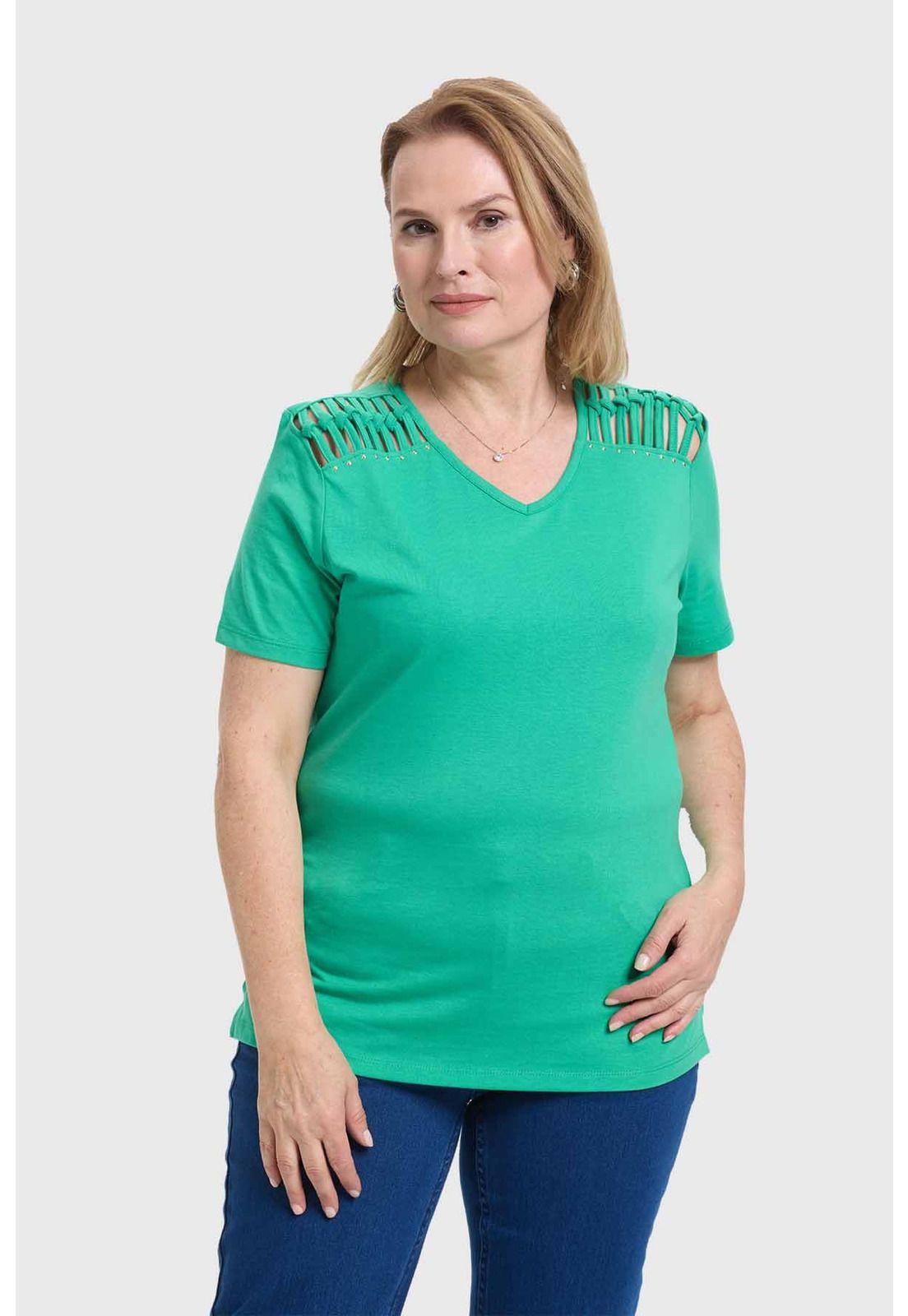Polera Mujer Con Tachas Menta-1