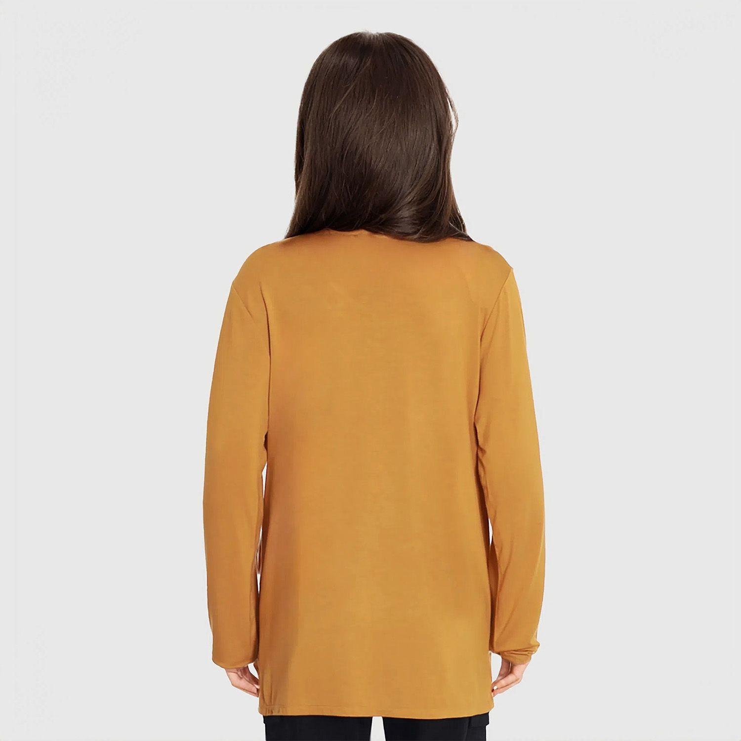 Polera Mujer Cuello Cruzado Mostaza-1