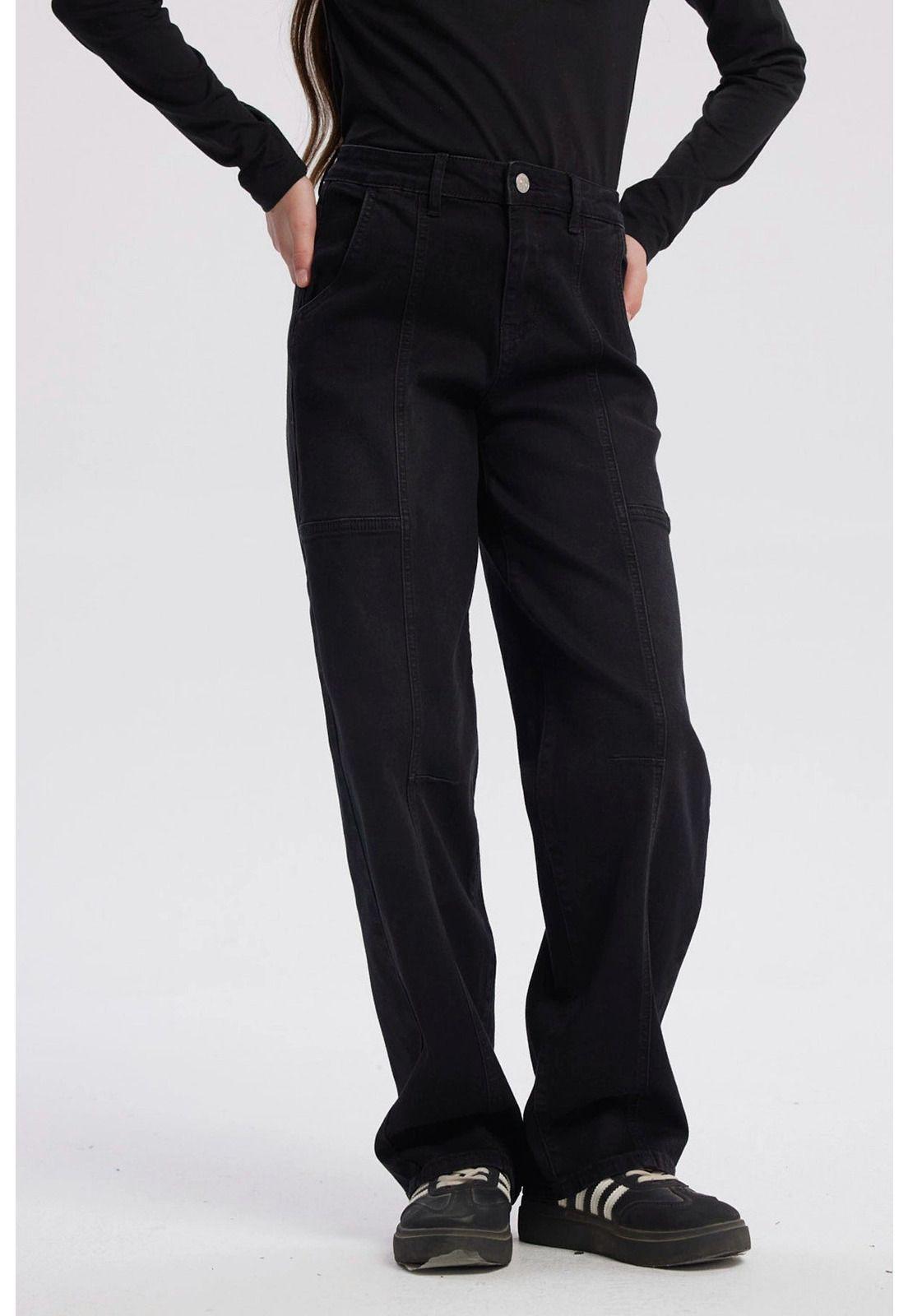 Jeans Niña Baggy Negro-0