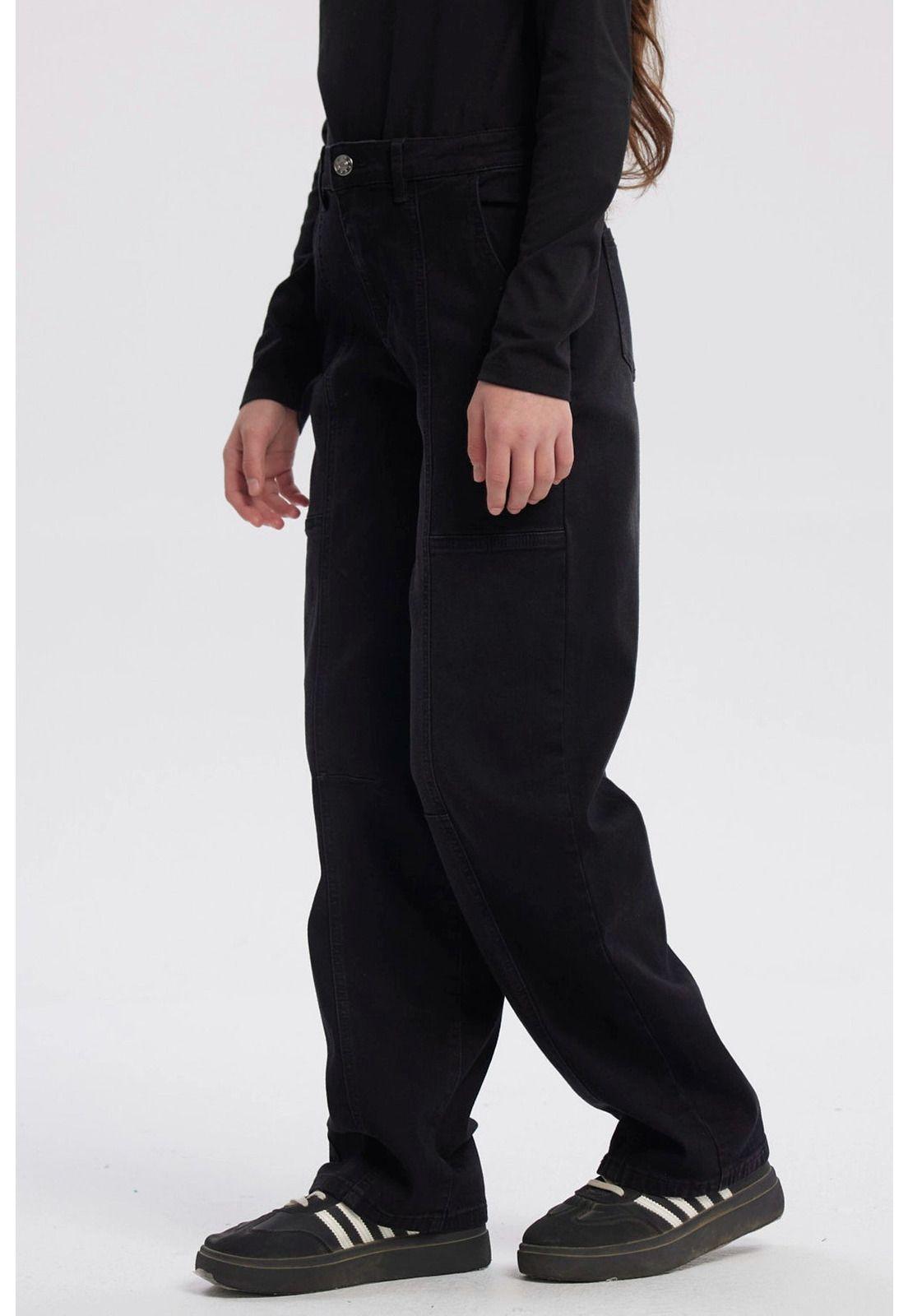 Jeans Niña Baggy Negro-1