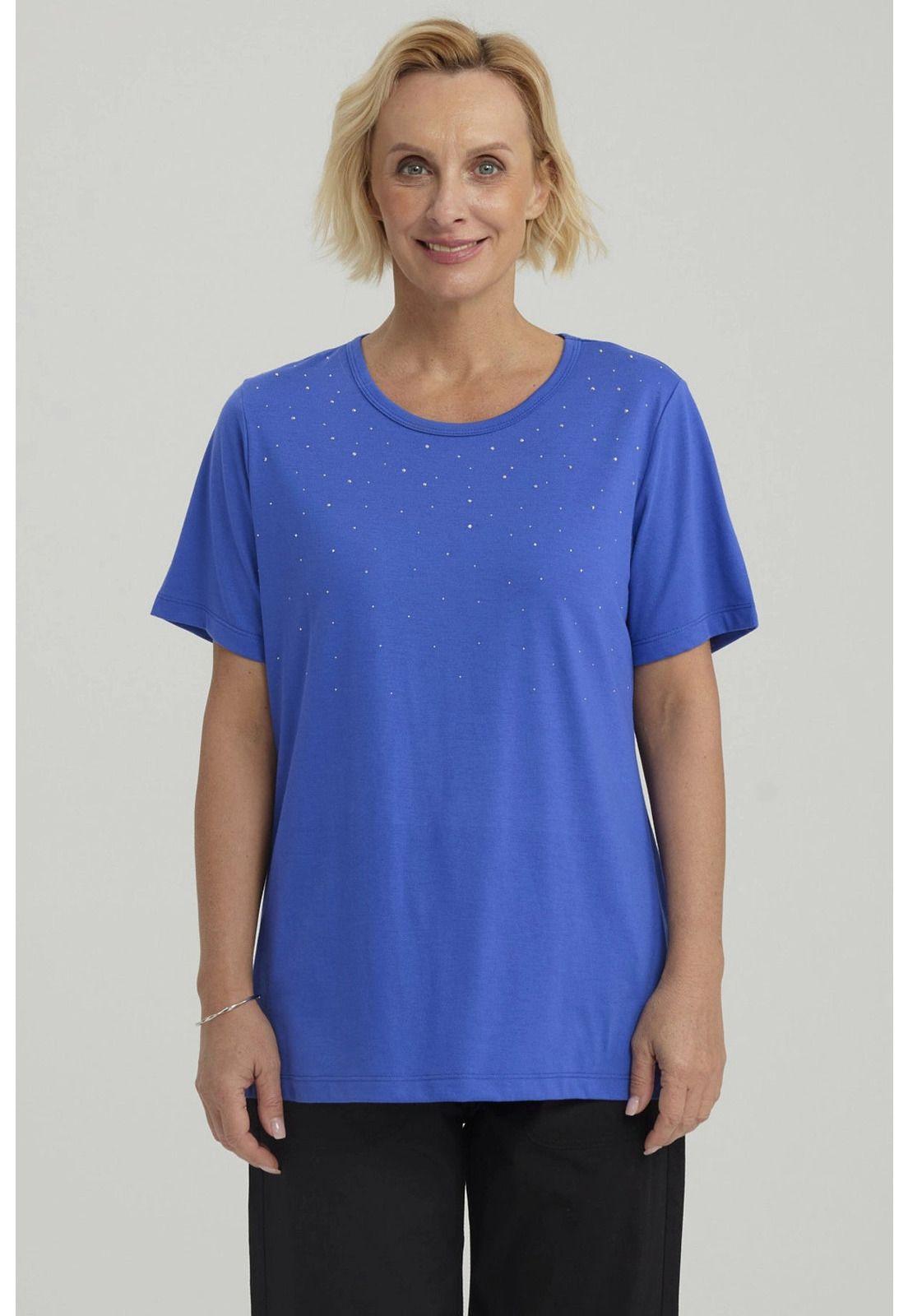 Polera Mujer Con Tachas Azulino-0