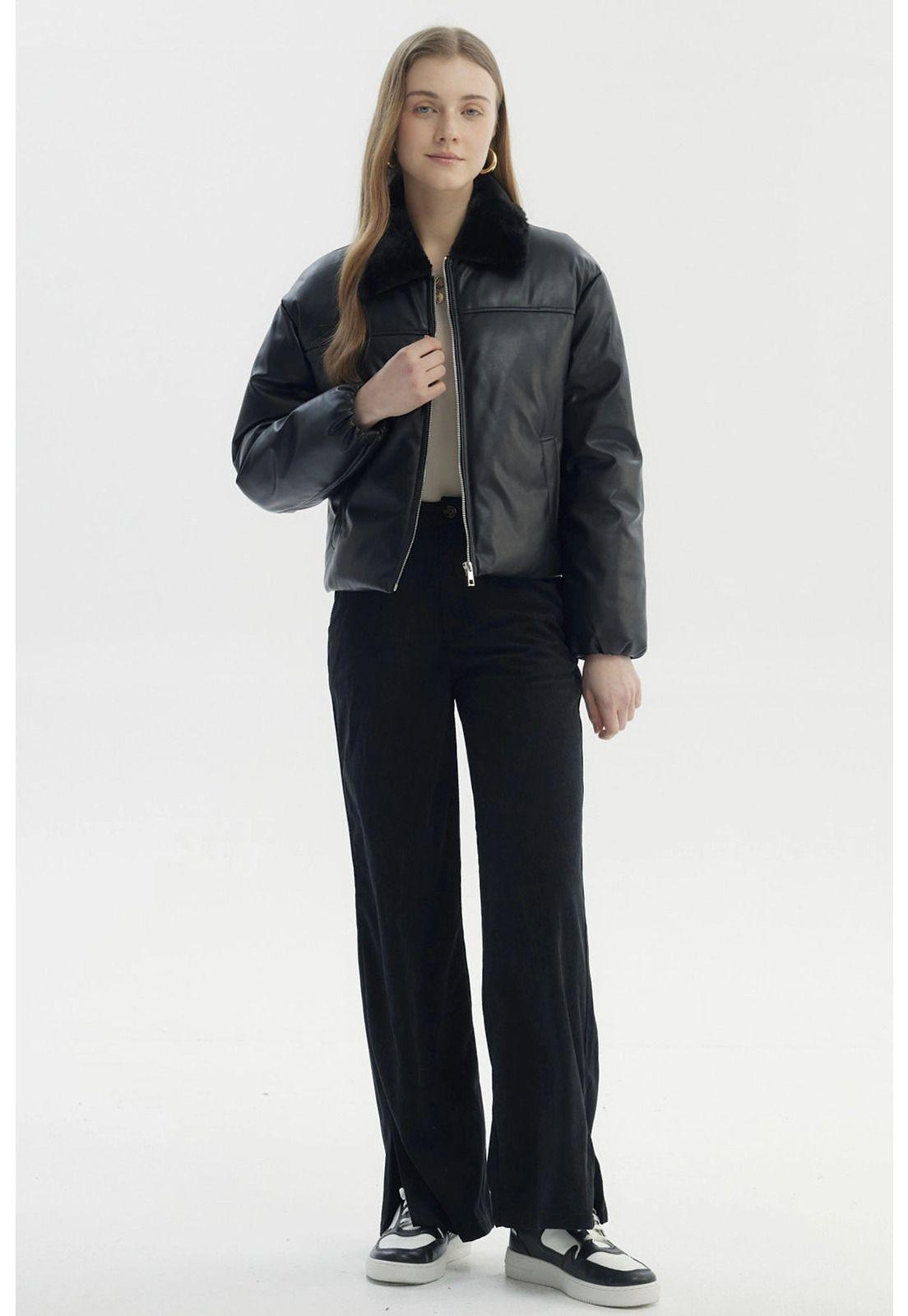 Parka Mujer Wide Acolchado Negro-3
