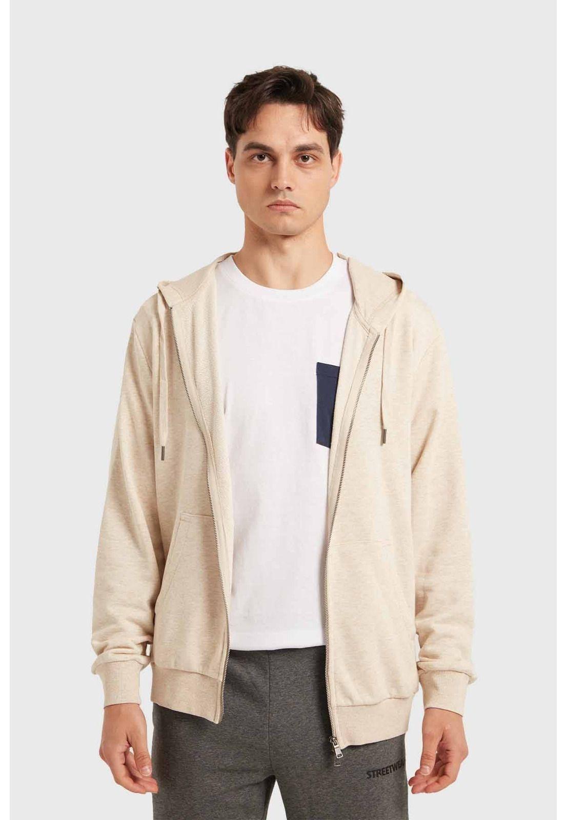 Polerón Hombre Básico Beige - lV-0