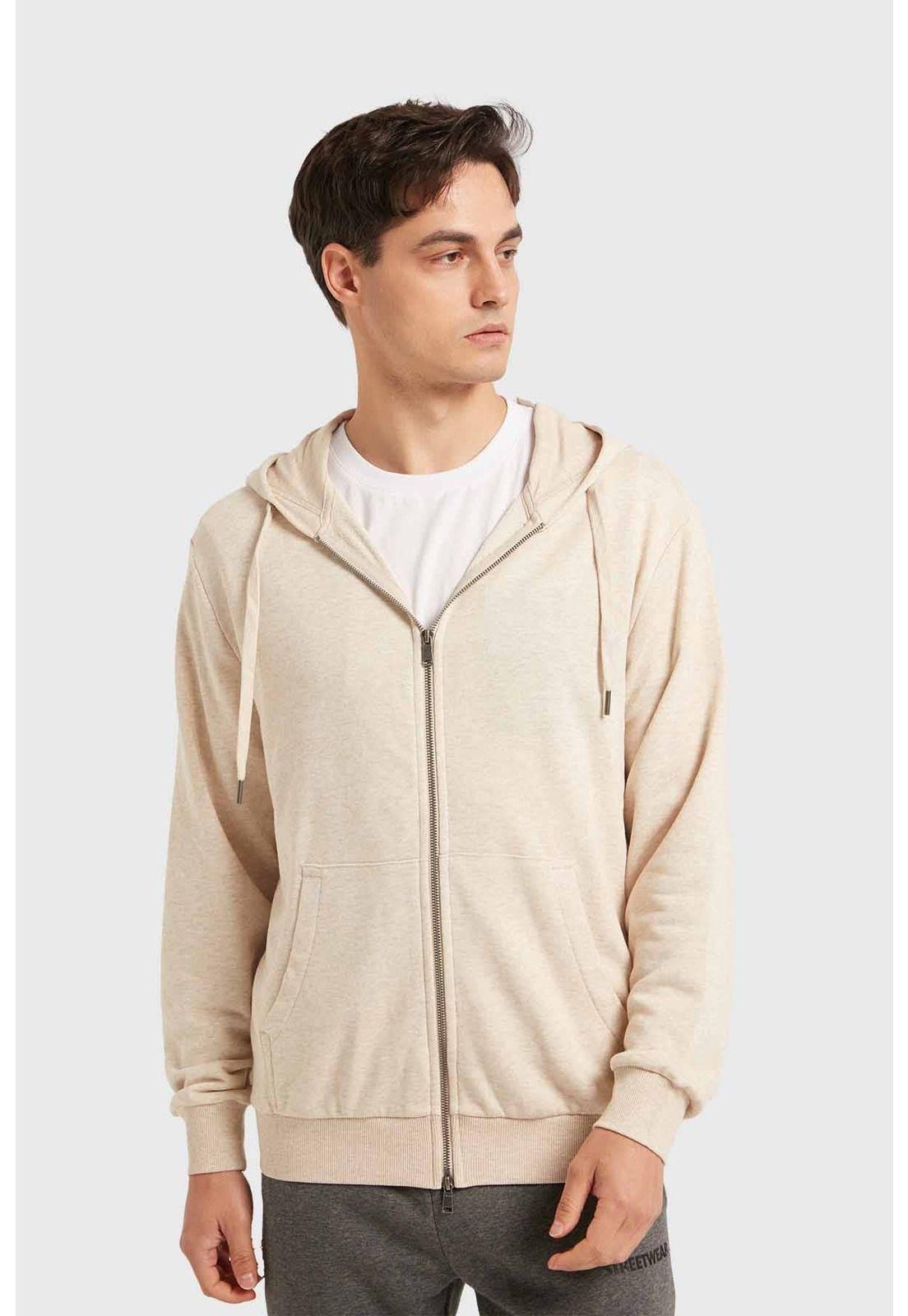 Polerón Hombre Básico Beige - lV-1