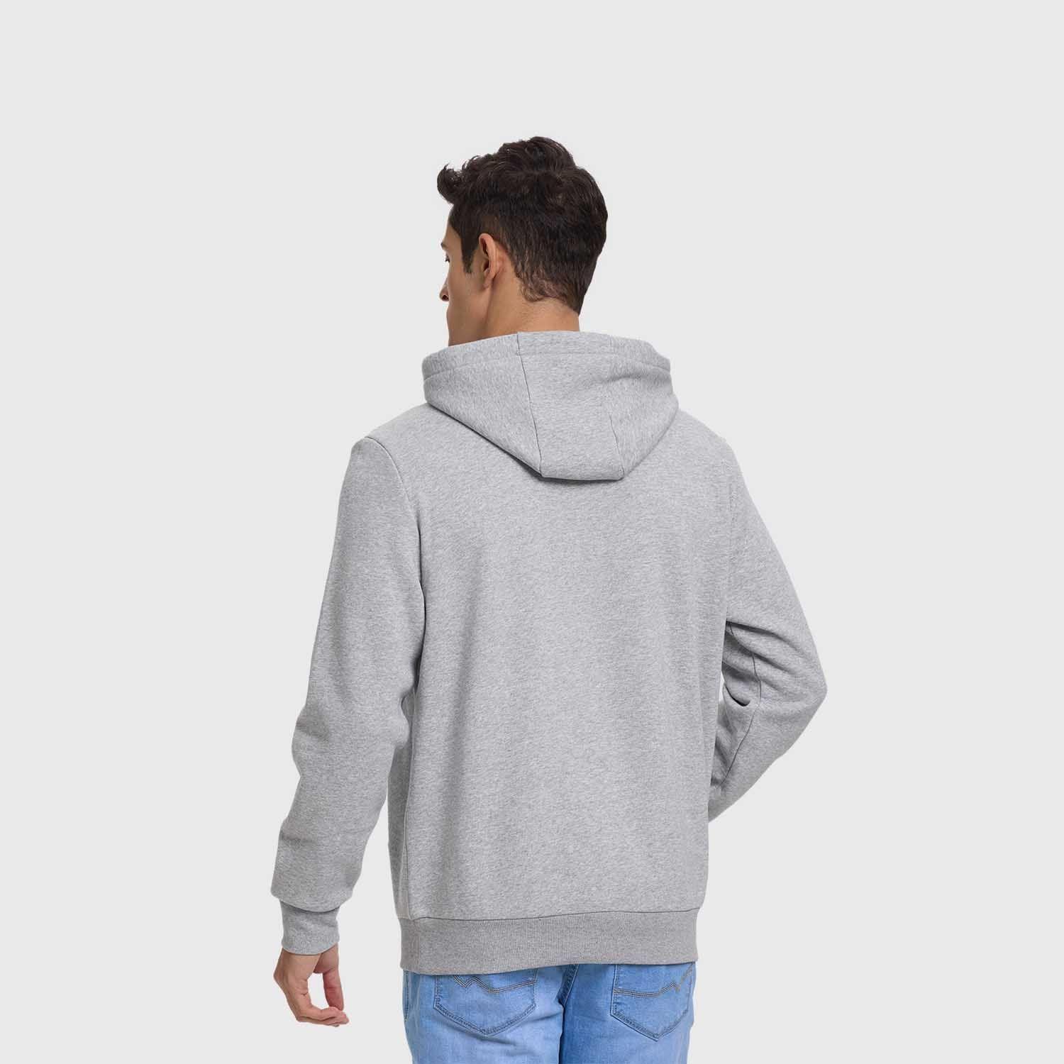 Polerón Hombre Hoodie Básico Gris Melange Fashion's Park-2