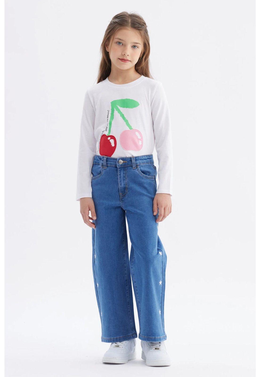 Jeans Niña Wide Leg Azul - ll-3