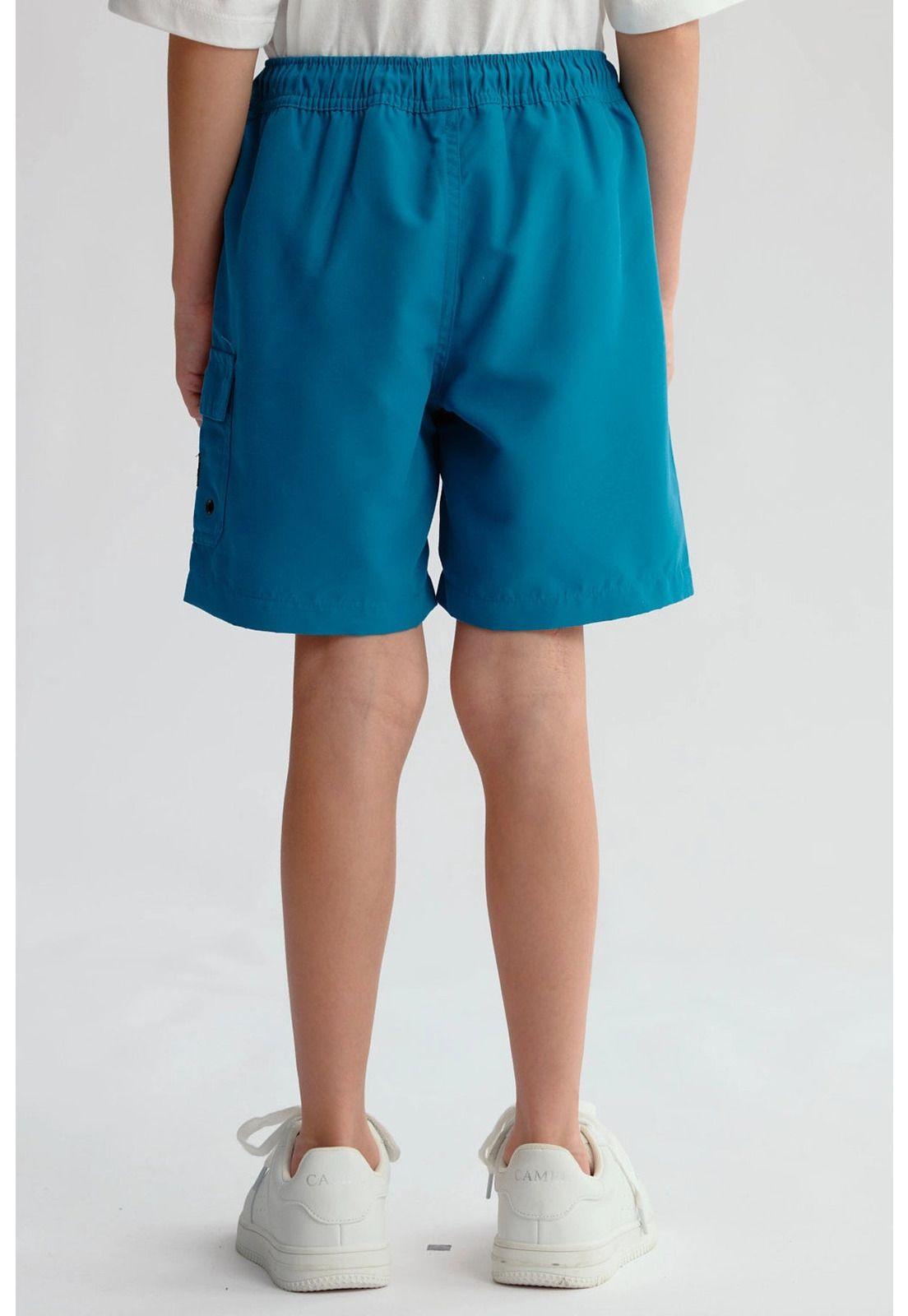 Short De Baño Niño Básico Verde Oscuro-2