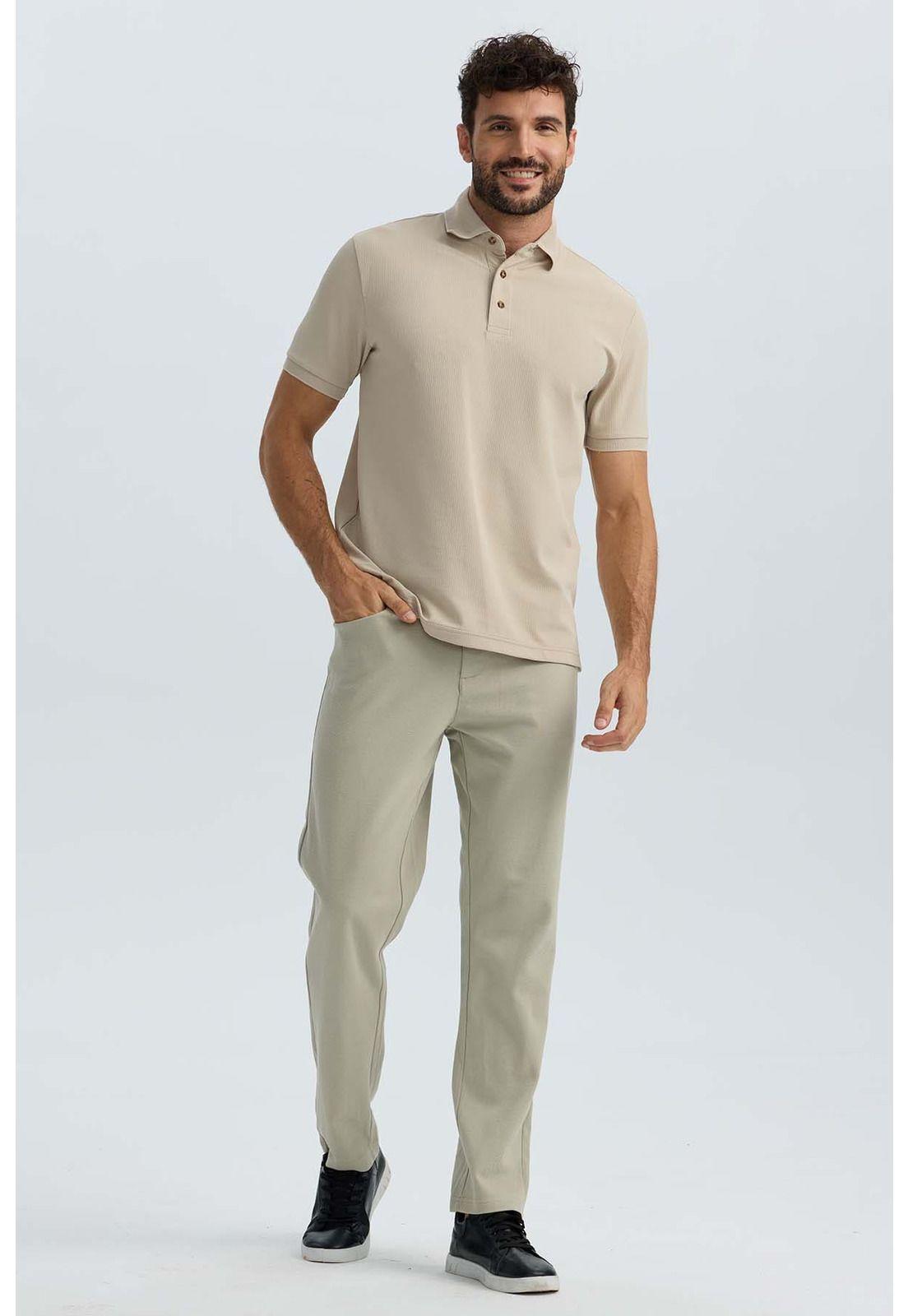 Pantalón Hombre Five Pocket Beige-0