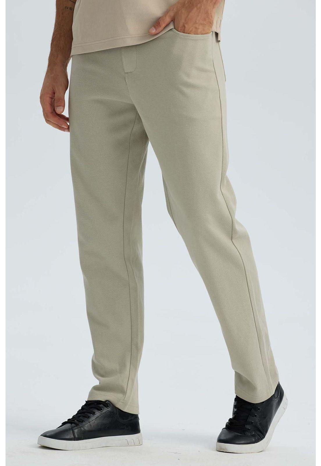 Pantalón Hombre Five Pocket Beige-2