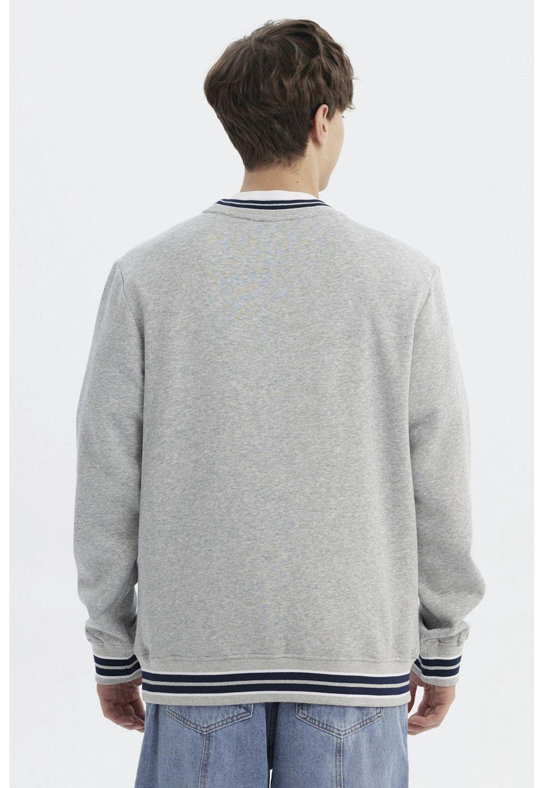 Polerón Hombre Slim Gris Melange - lll-2
