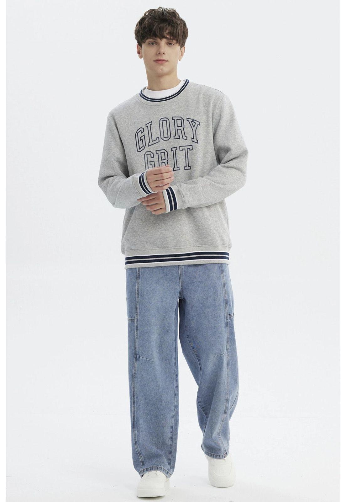 Polerón Hombre Slim Gris Melange - lll-3