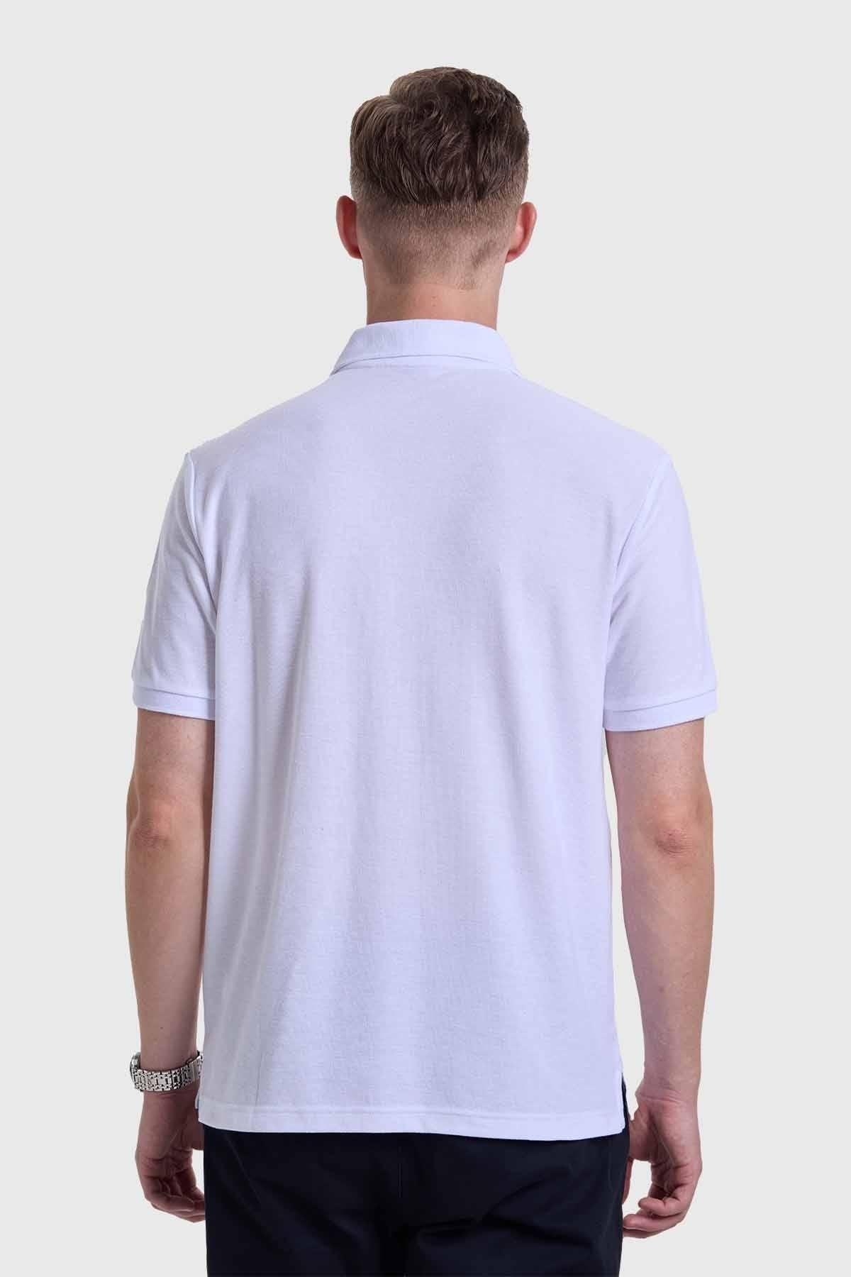 Polera Hombre Piqué Blanco-2