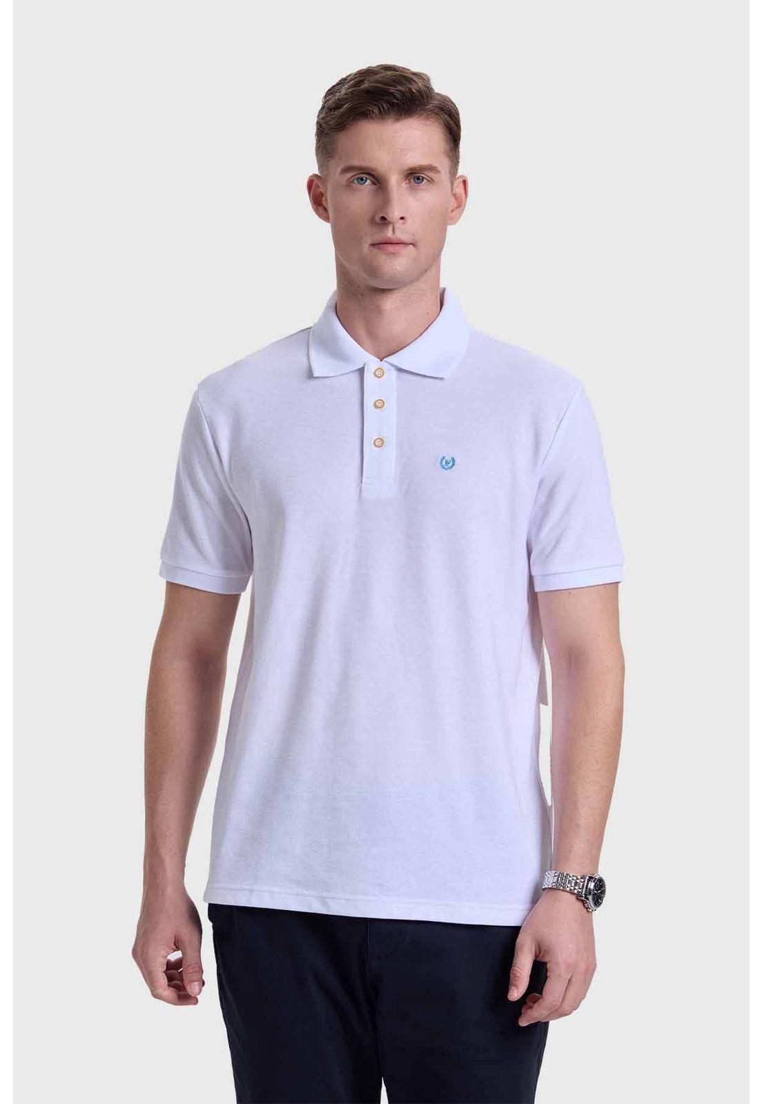 Polera Hombre Piqué Blanco-0