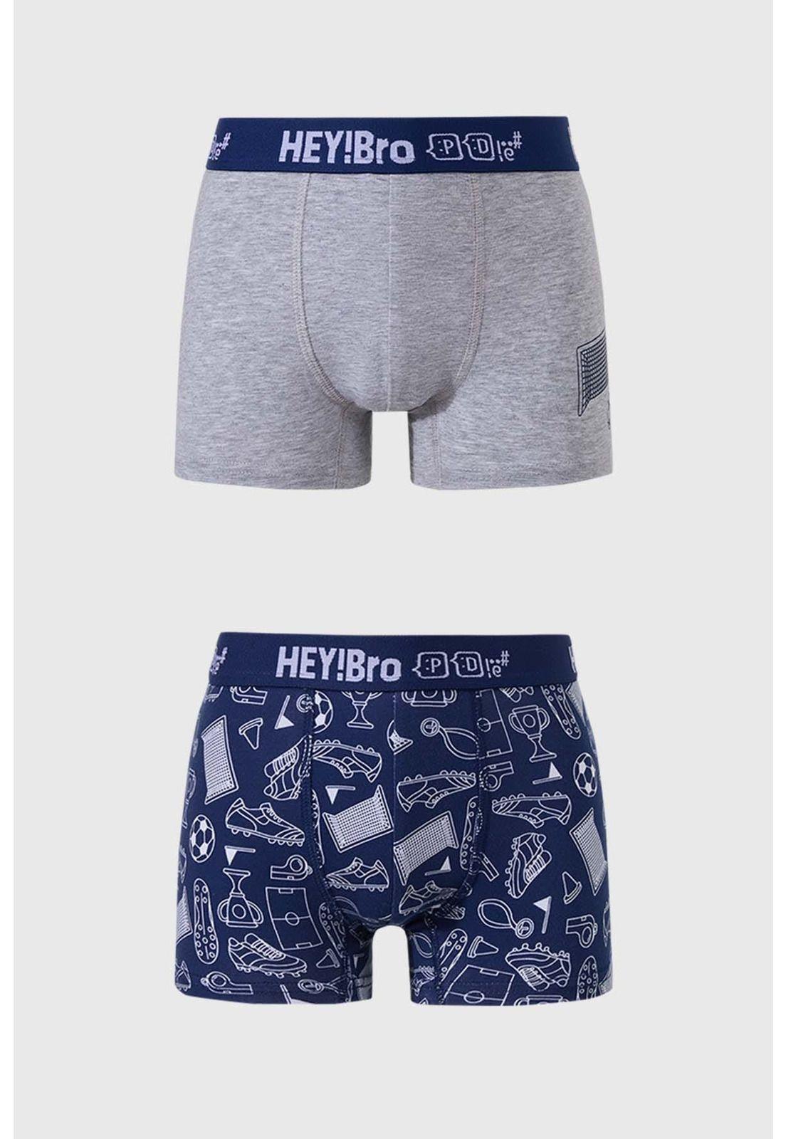 Bóxer Niño Bipack Gris-0