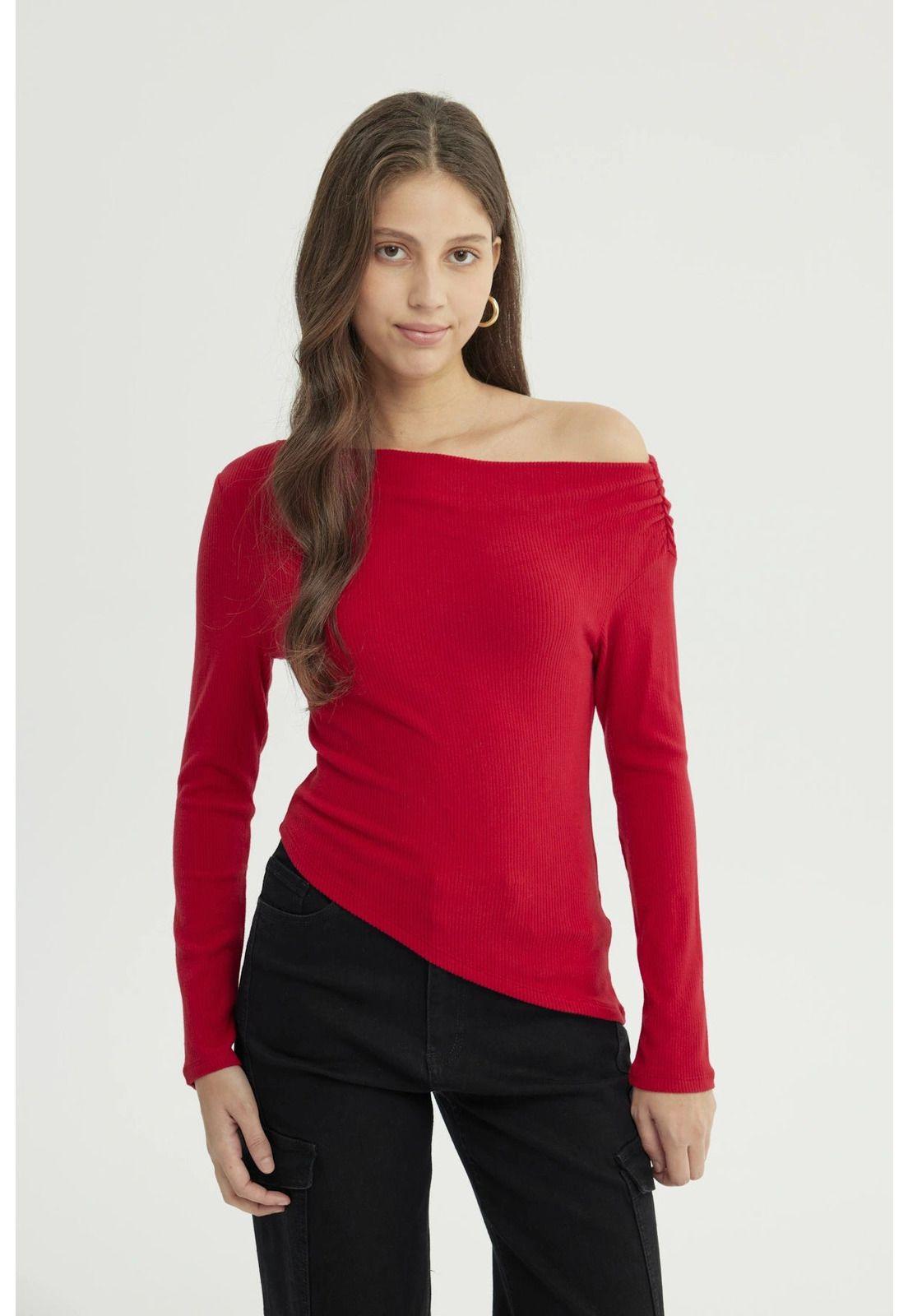Sweater Mujer Slim Rojo - lV-0