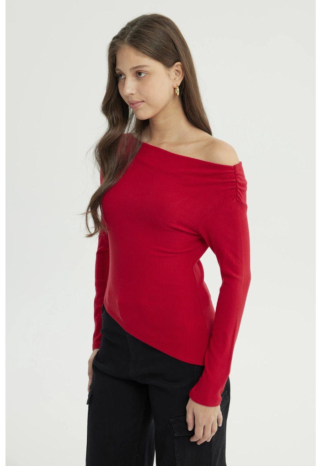 Sweater Mujer Slim Rojo - lV-1