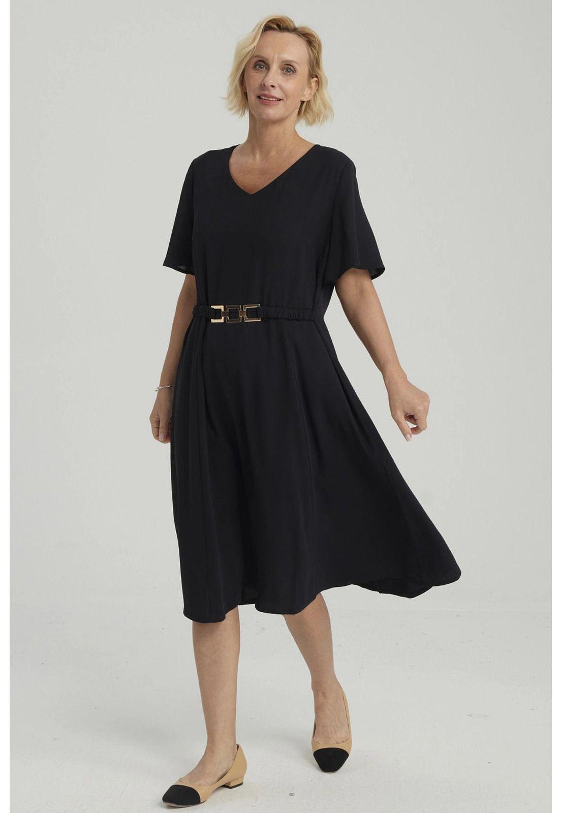 Vestido Mujer Noche Negro - ll-0