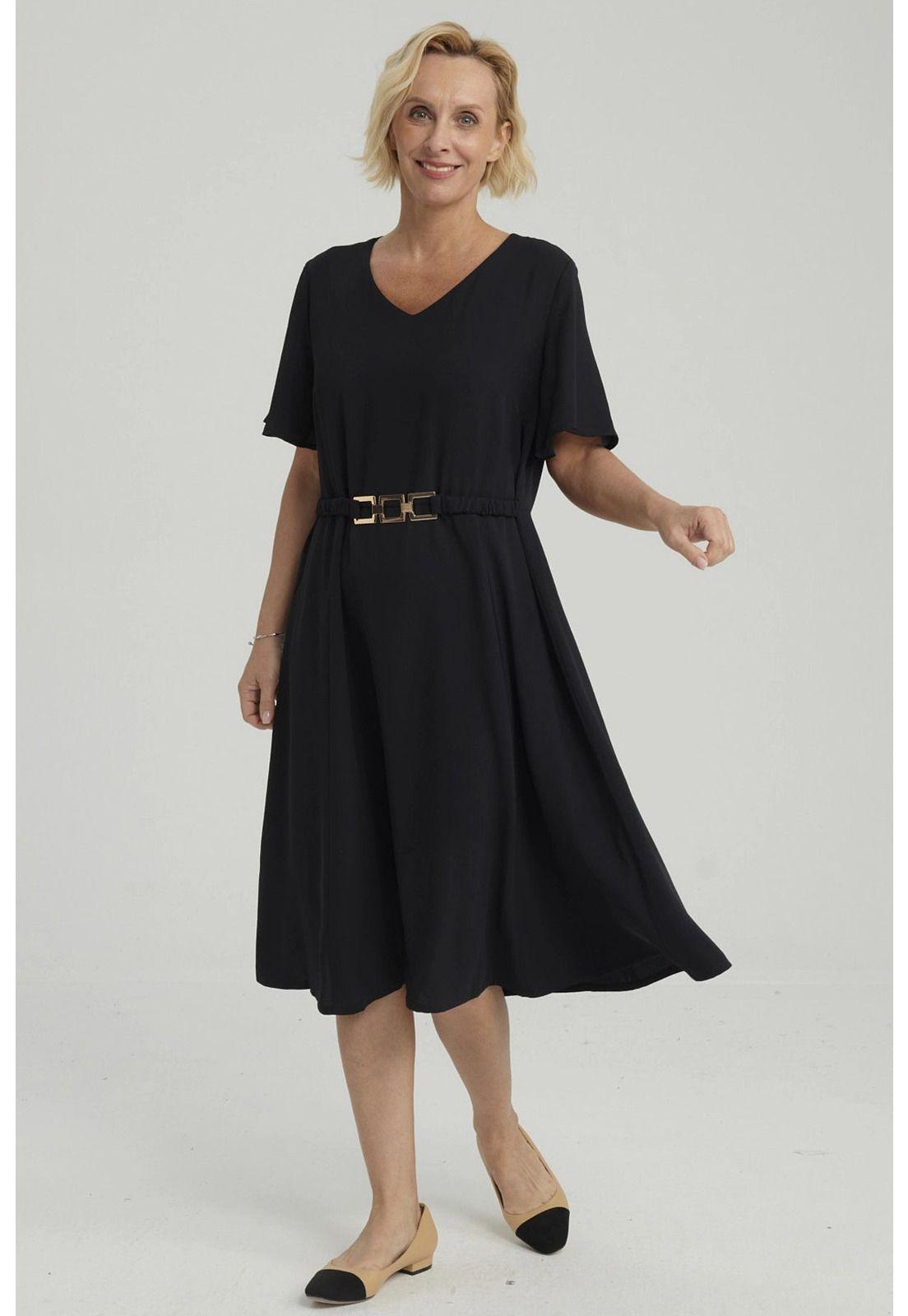 Vestido Mujer Noche Negro - ll-3