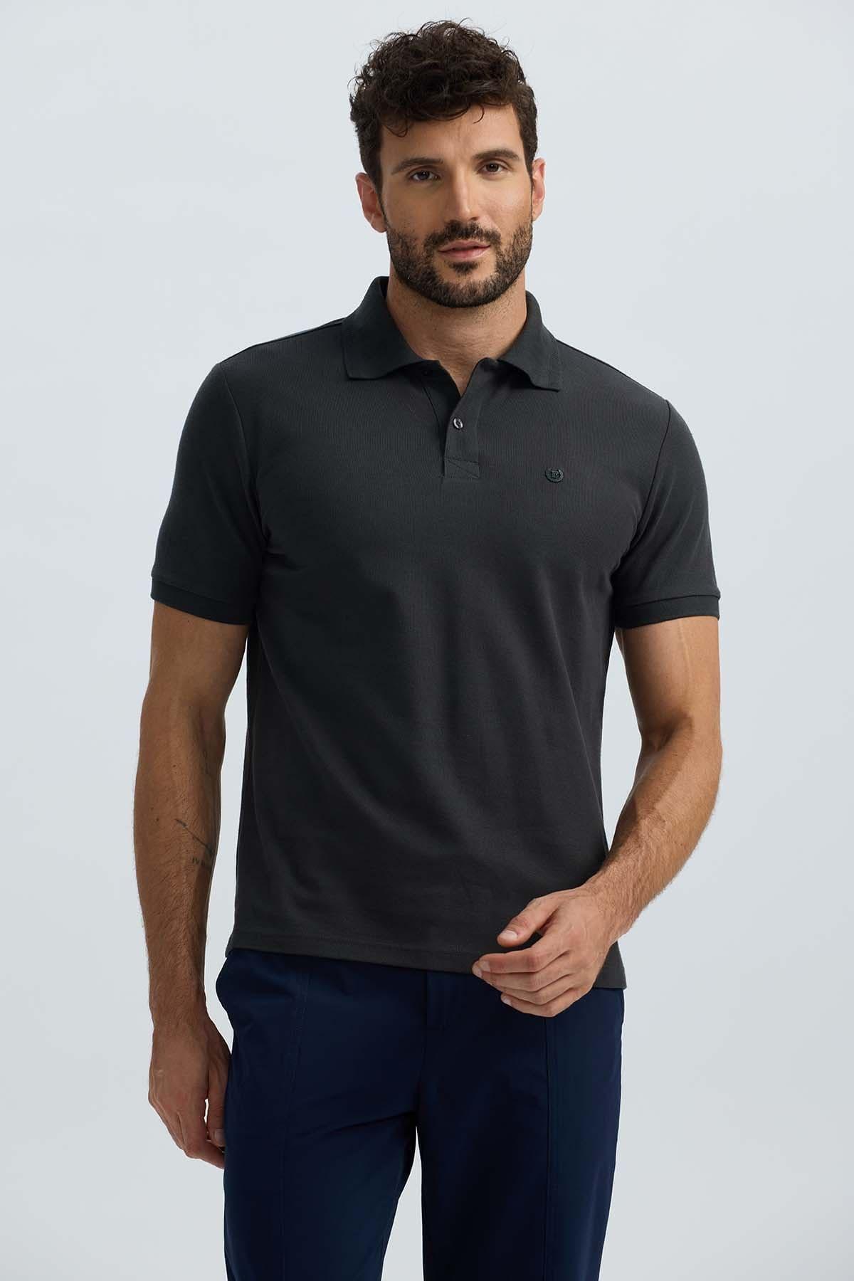 Polera Hombre Costura Negro-1