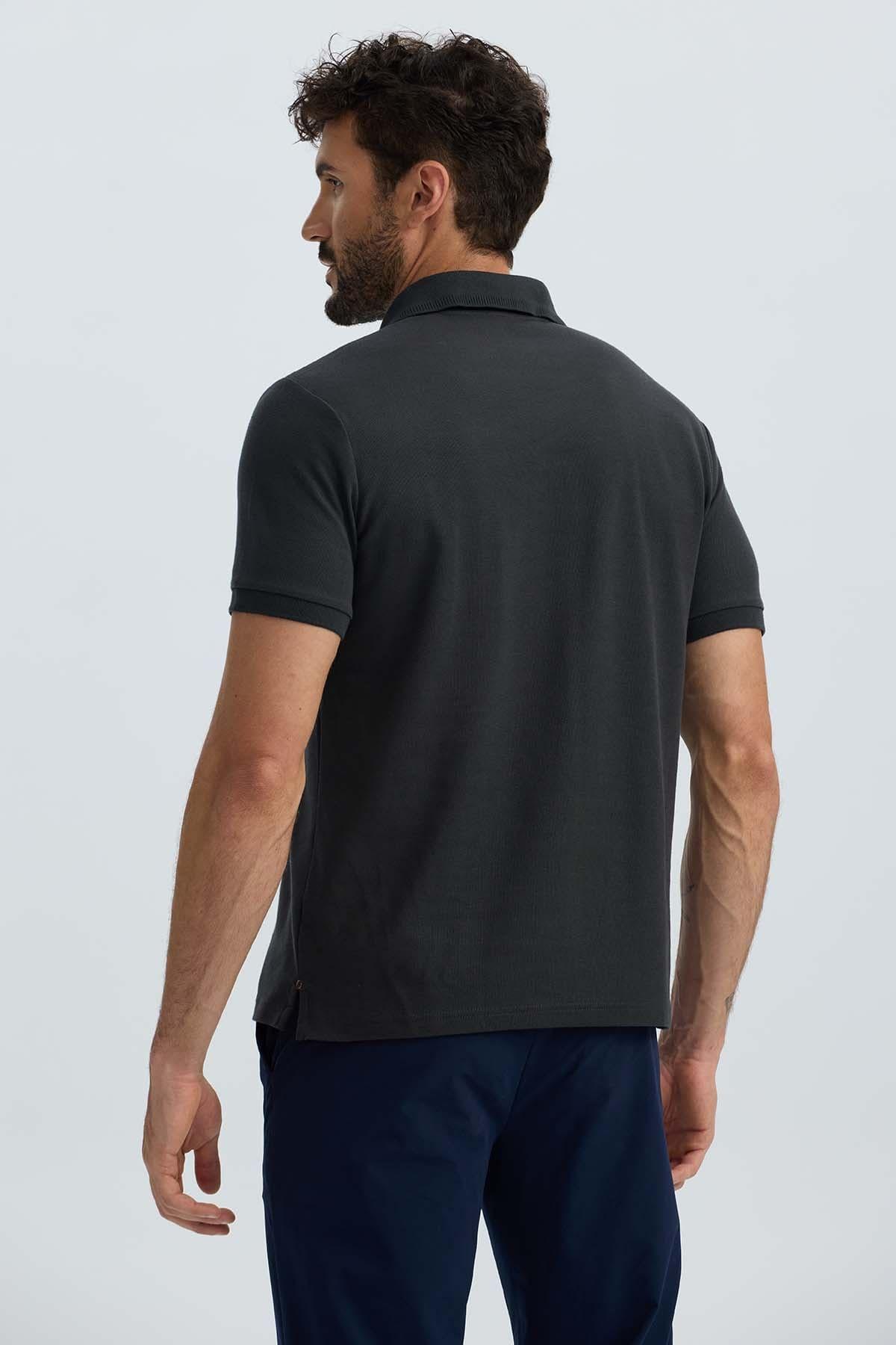 Polera Hombre Costura Negro-2
