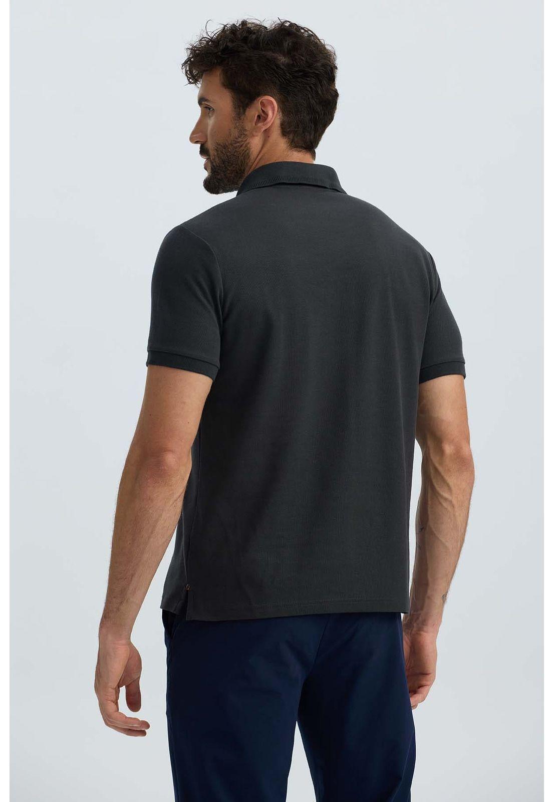 Polera Hombre Costura Negro-2