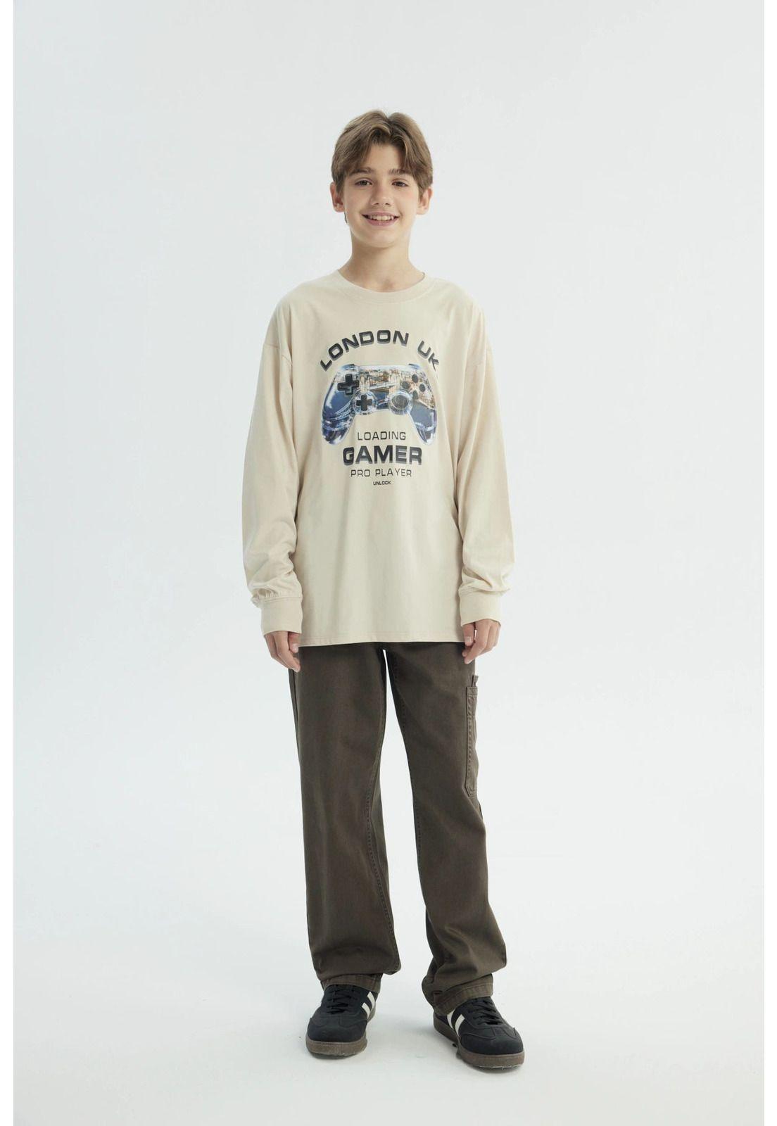 Polera Niño Oversize Crudo-3