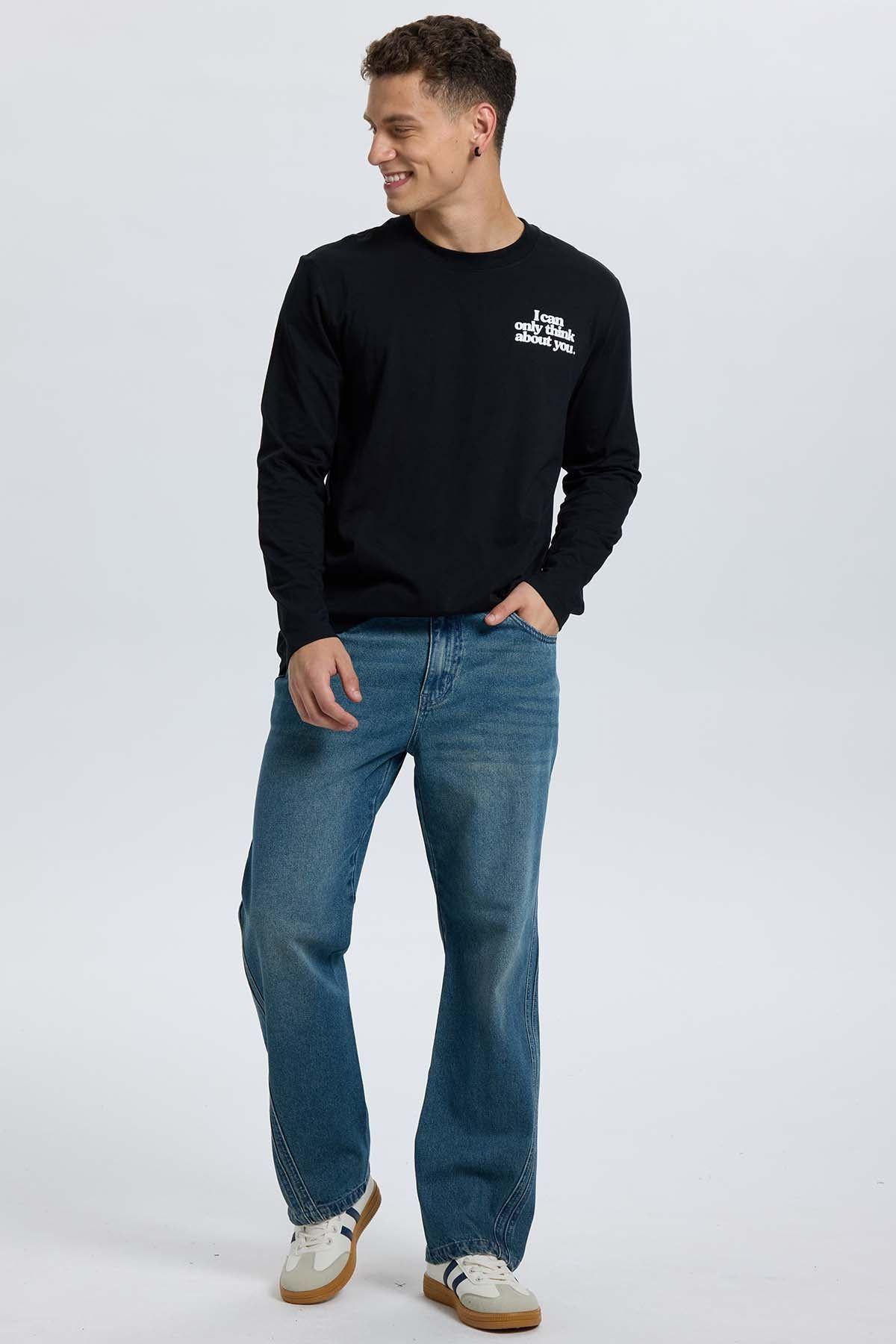 Jeans Hombre Recto Focalizado Azul-3