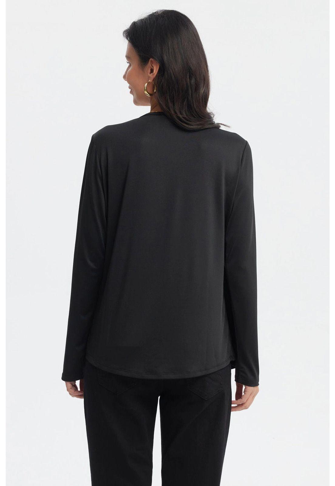 Polera Mujer Slim Negro - ll-2