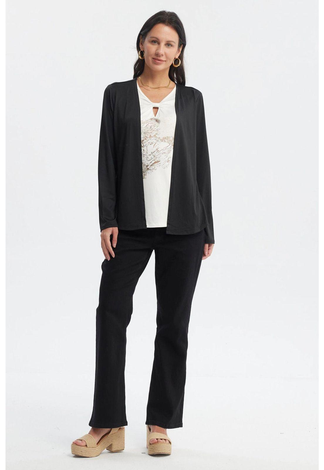 Polera Mujer Slim Negro - ll-3