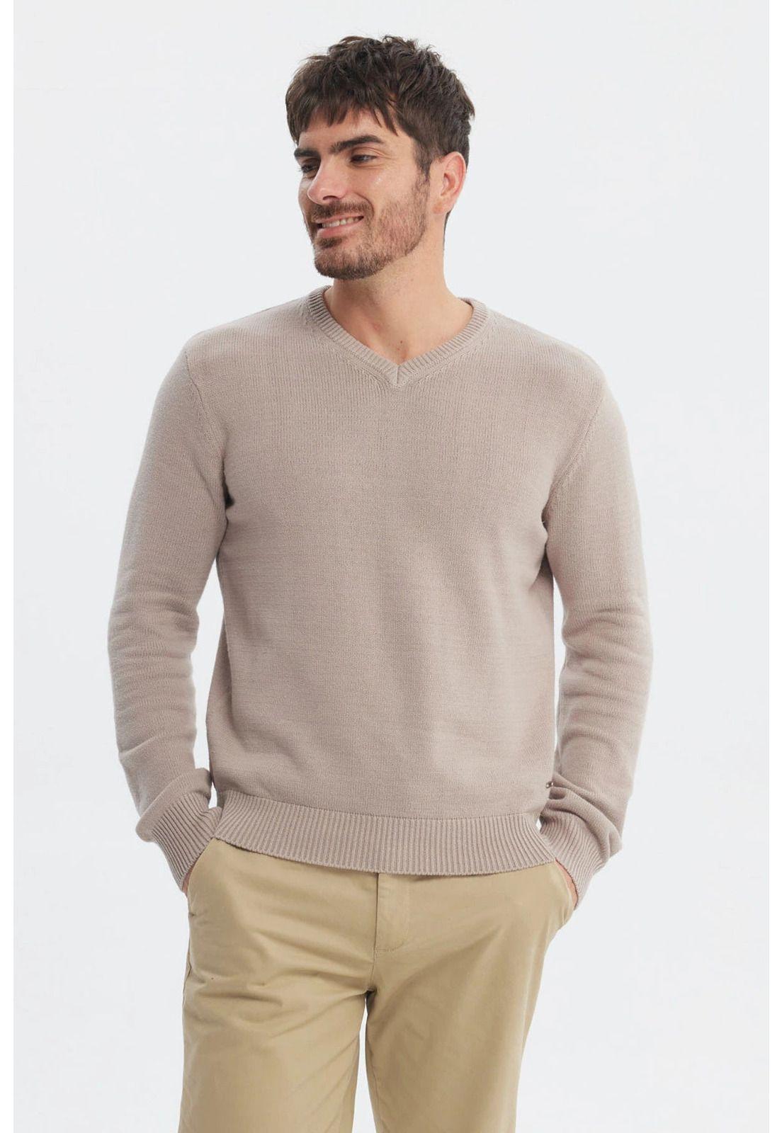 Sweater Hombre Básico Beige-0