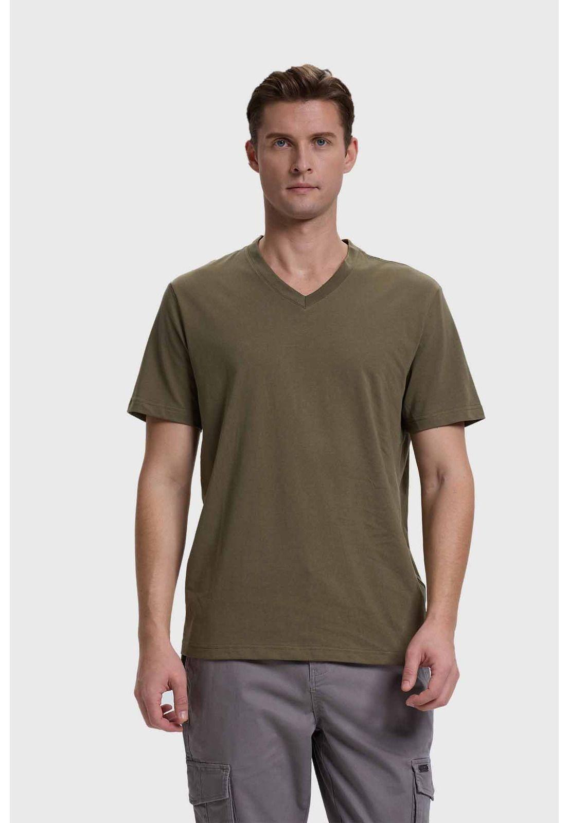 Polera Hombre Casual Básica Verde-0