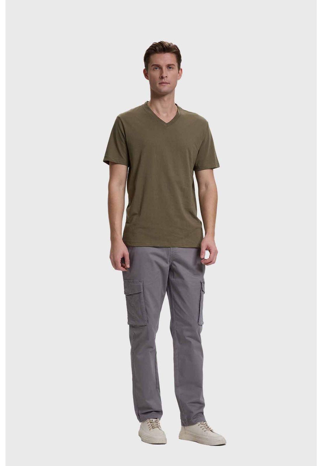 Polera Hombre Casual Básica Verde-3
