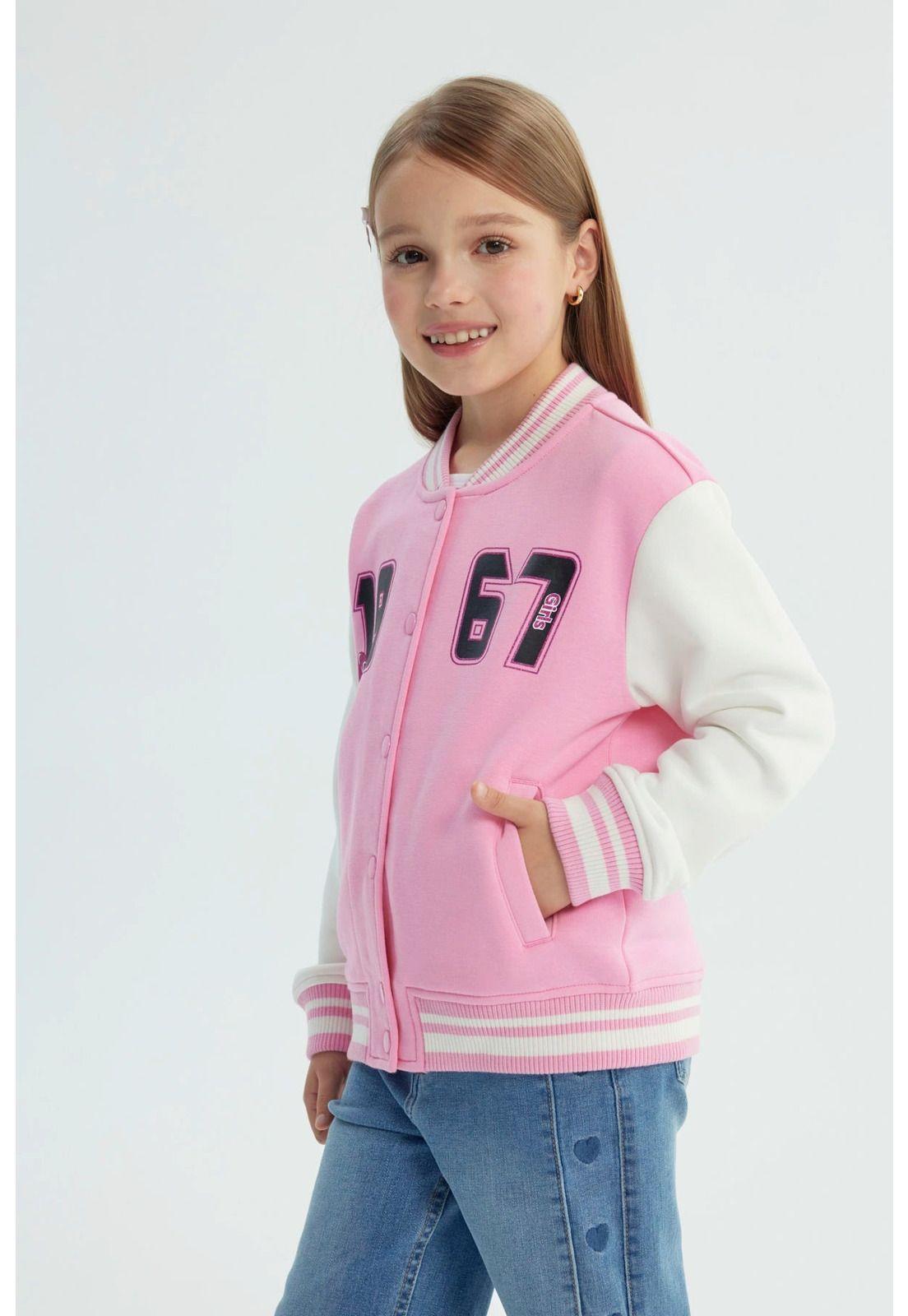 Chaqueta Niña Oversize Rosado-1