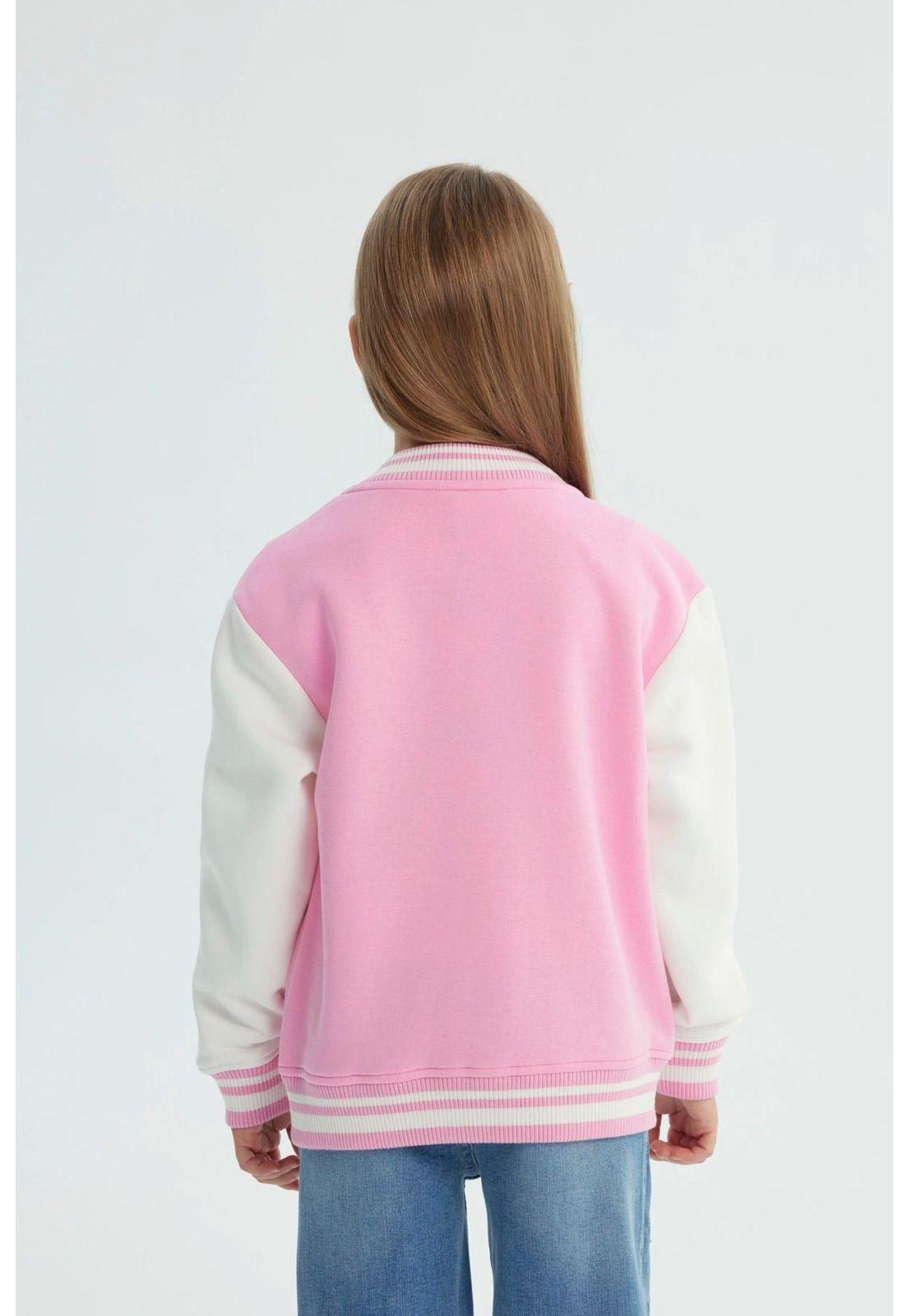 Chaqueta Niña Oversize Rosado-2