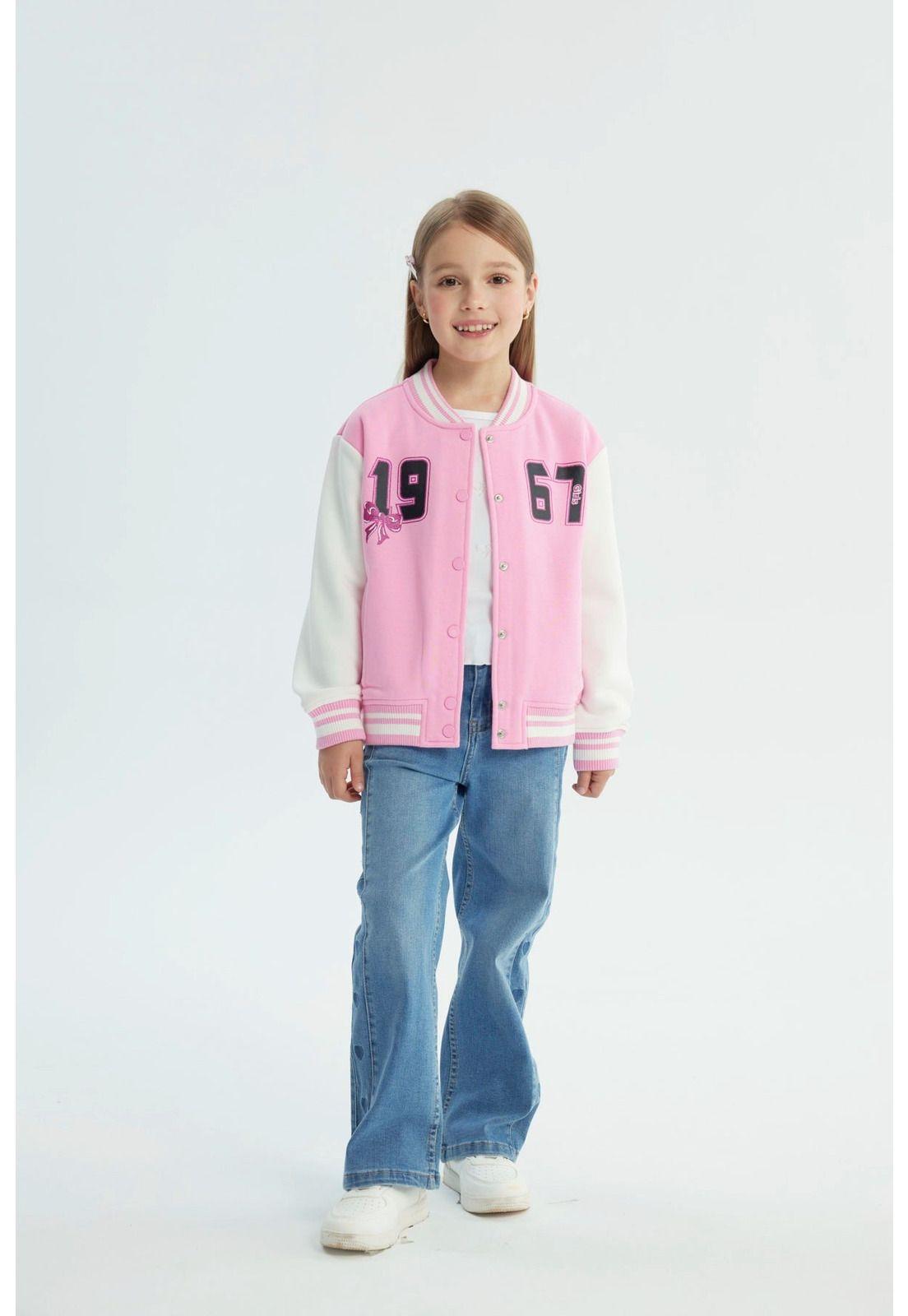 Chaqueta Niña Oversize Rosado-3