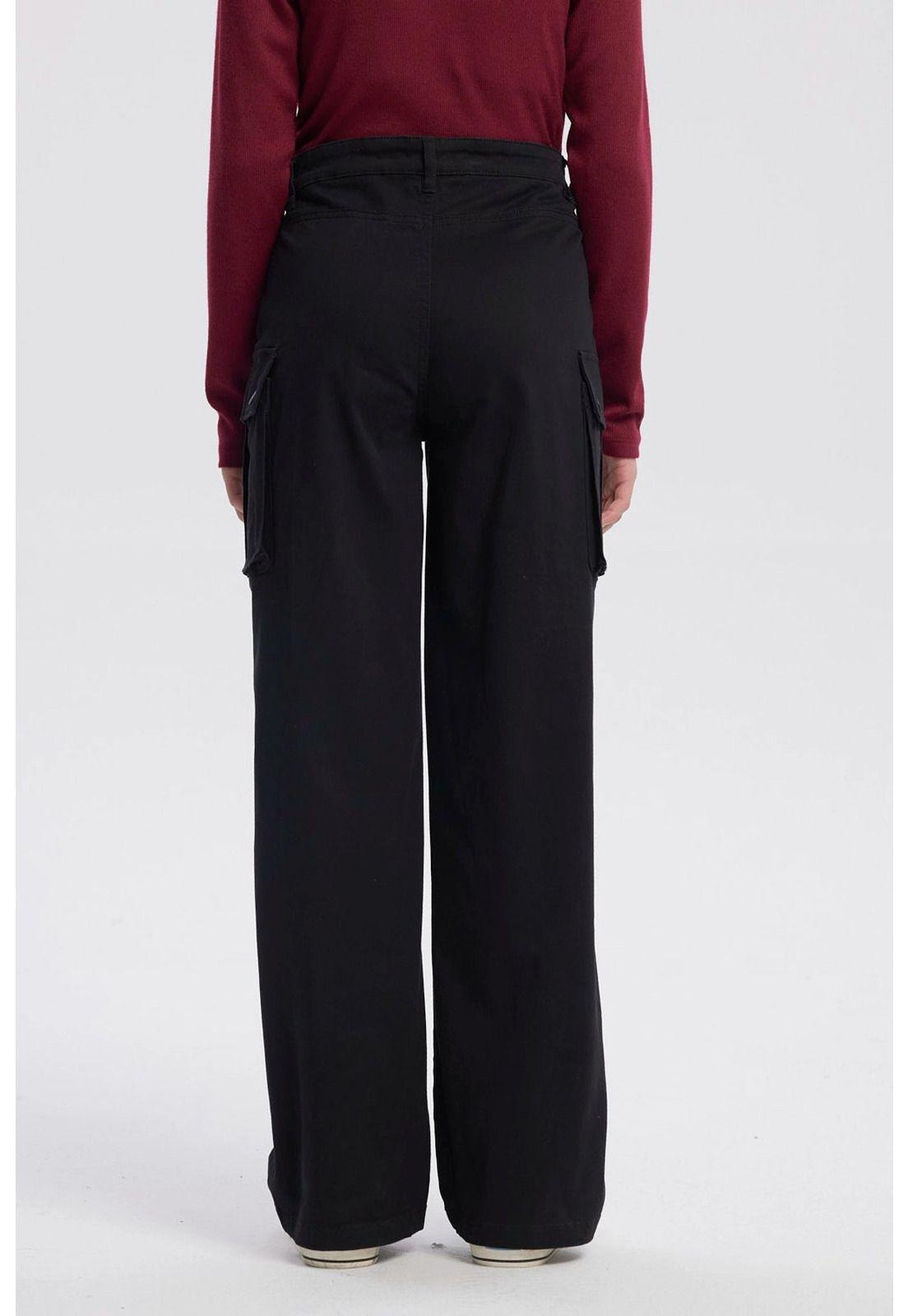 Pantalón Niña Wide Leg Negro-2